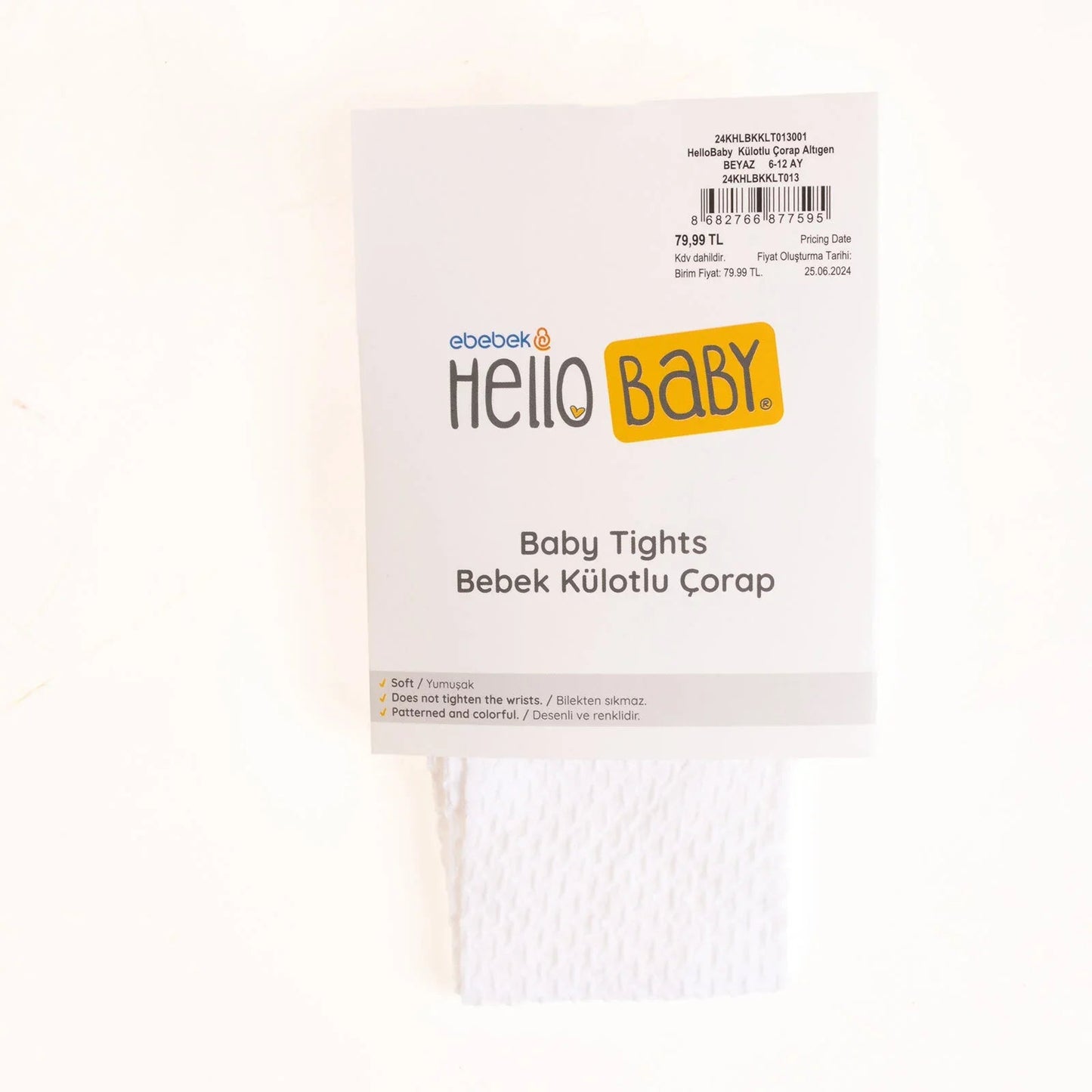 HelloBaby Baby Girl Tight - White - mezetto ebebek ebebek