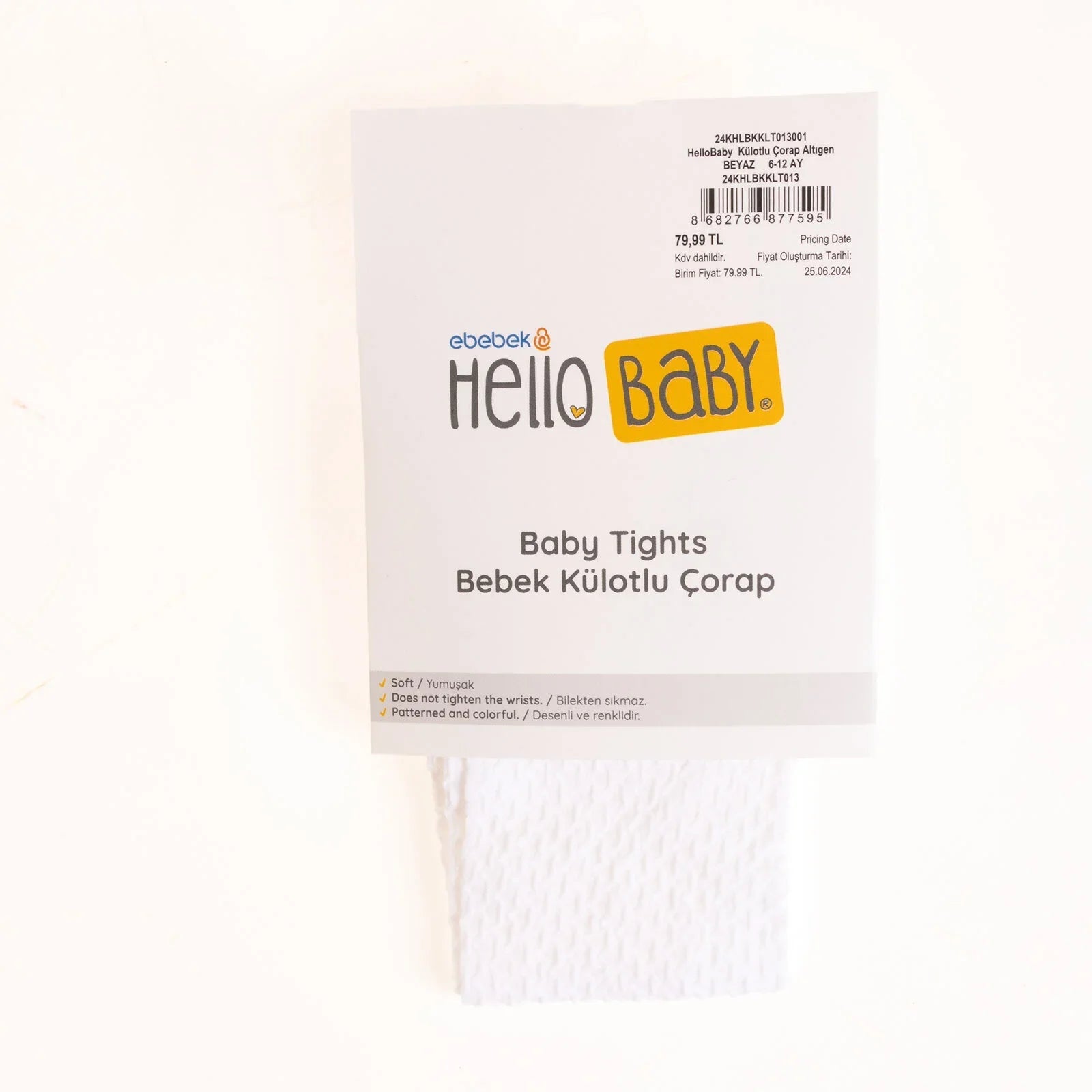 HelloBaby Baby Girl Tight - White - mezetto ebebek ebebek