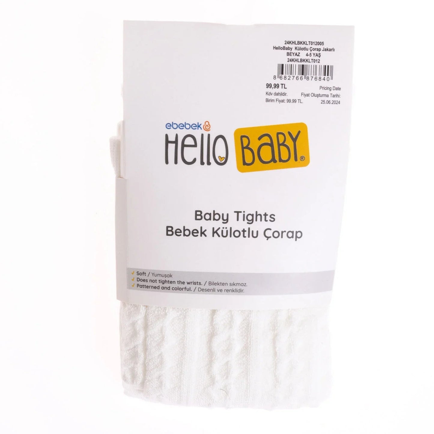 HelloBaby Baby Girl Tight - White - mezetto ebebek ebebek