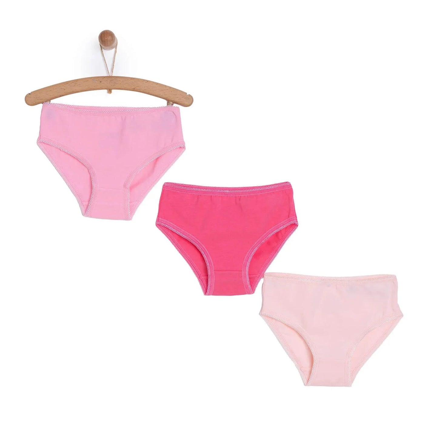 HelloBaby Baby Girl Underwear 3 pcs - Pink - mezetto ebebek ebebek