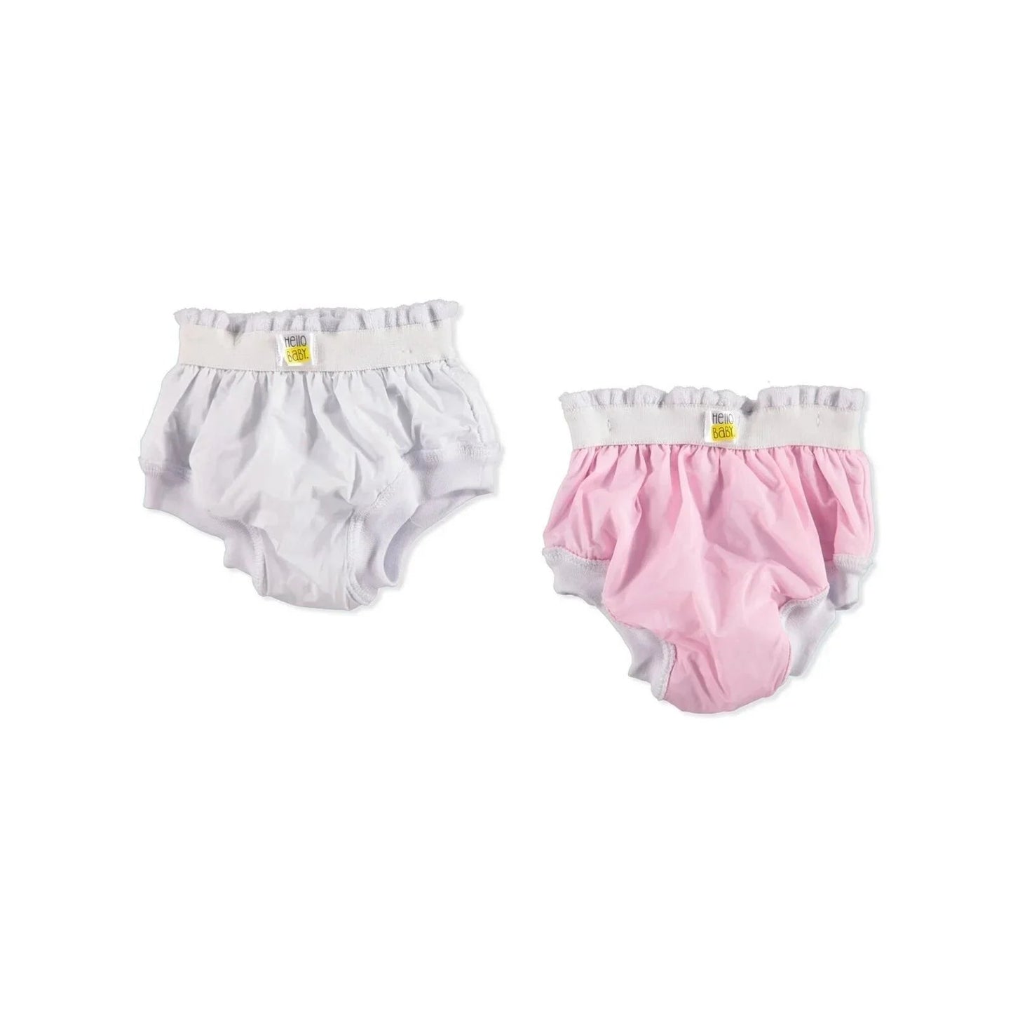 HelloBaby Baby Training Panties 2 pcs - Pink & White - mezetto ebebek ebebek