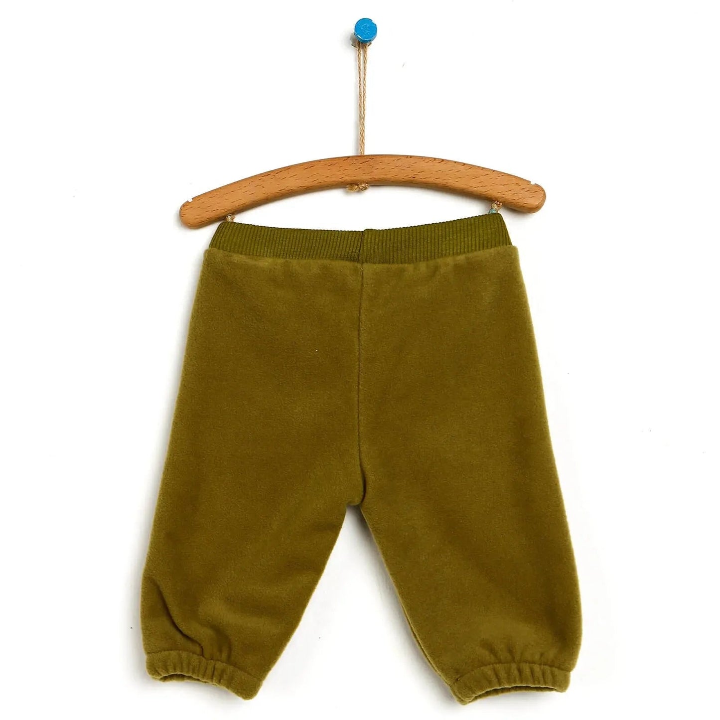 HelloBaby Basic Baby Boy Fleece Pants - Green - mezetto ebebek ebebek