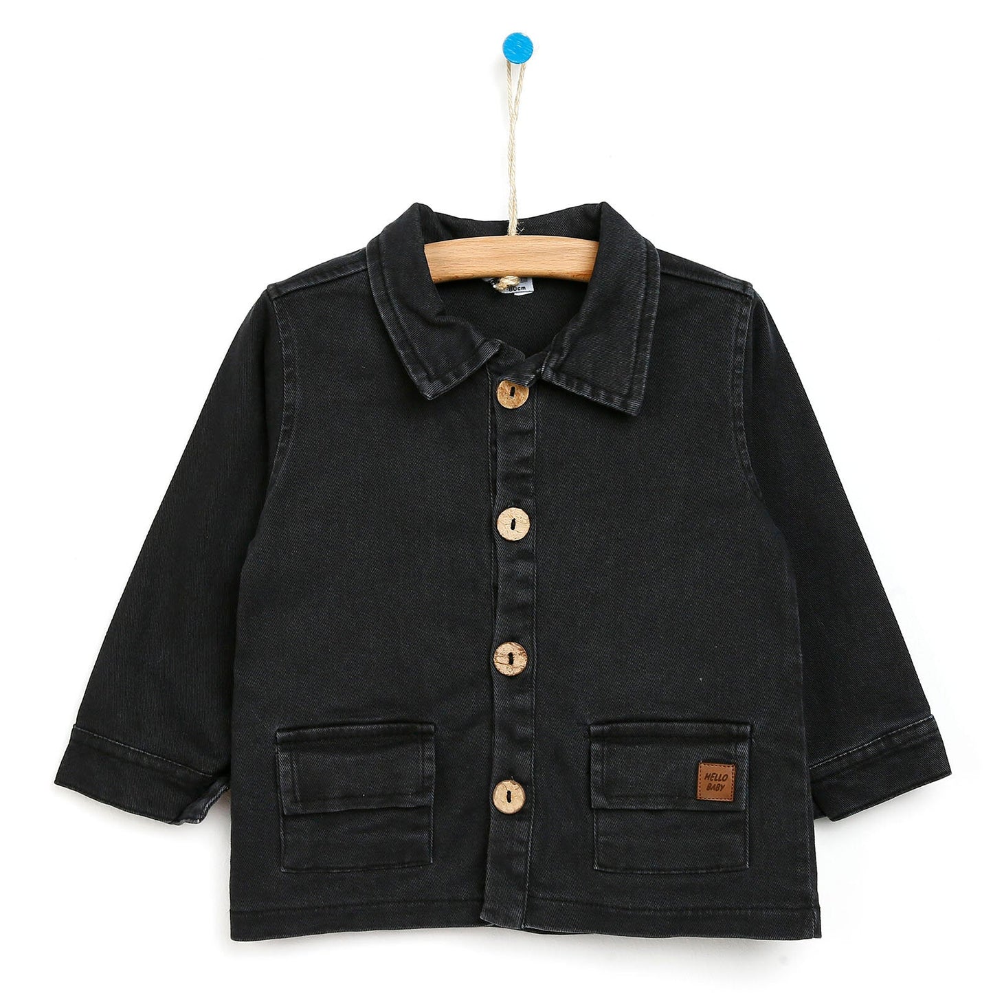 HelloBaby Basic Baby Boy Gabardine Jacket - Anthracite - mezetto ebebek ebebek