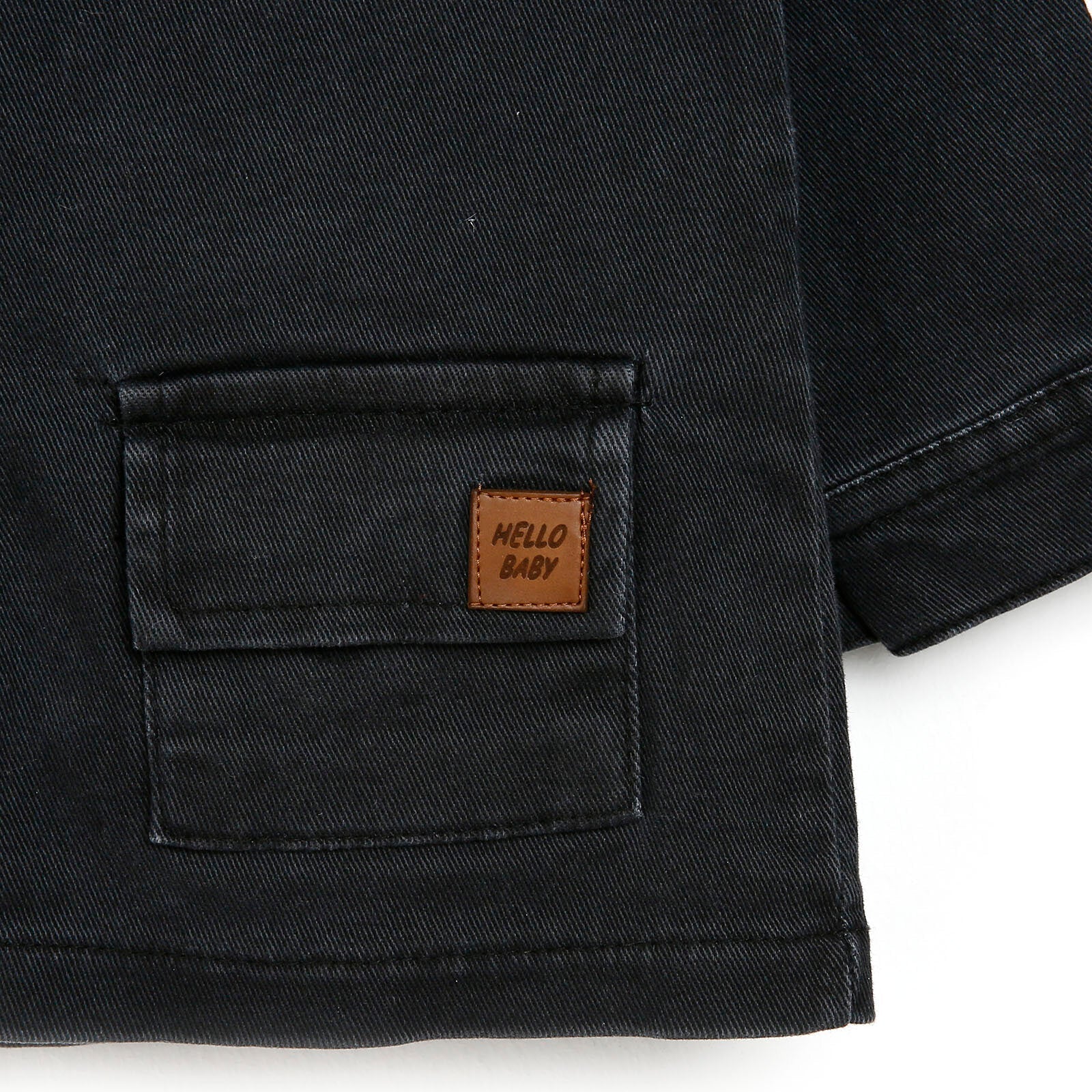 HelloBaby Basic Baby Boy Gabardine Jacket - Anthracite - mezetto ebebek ebebek