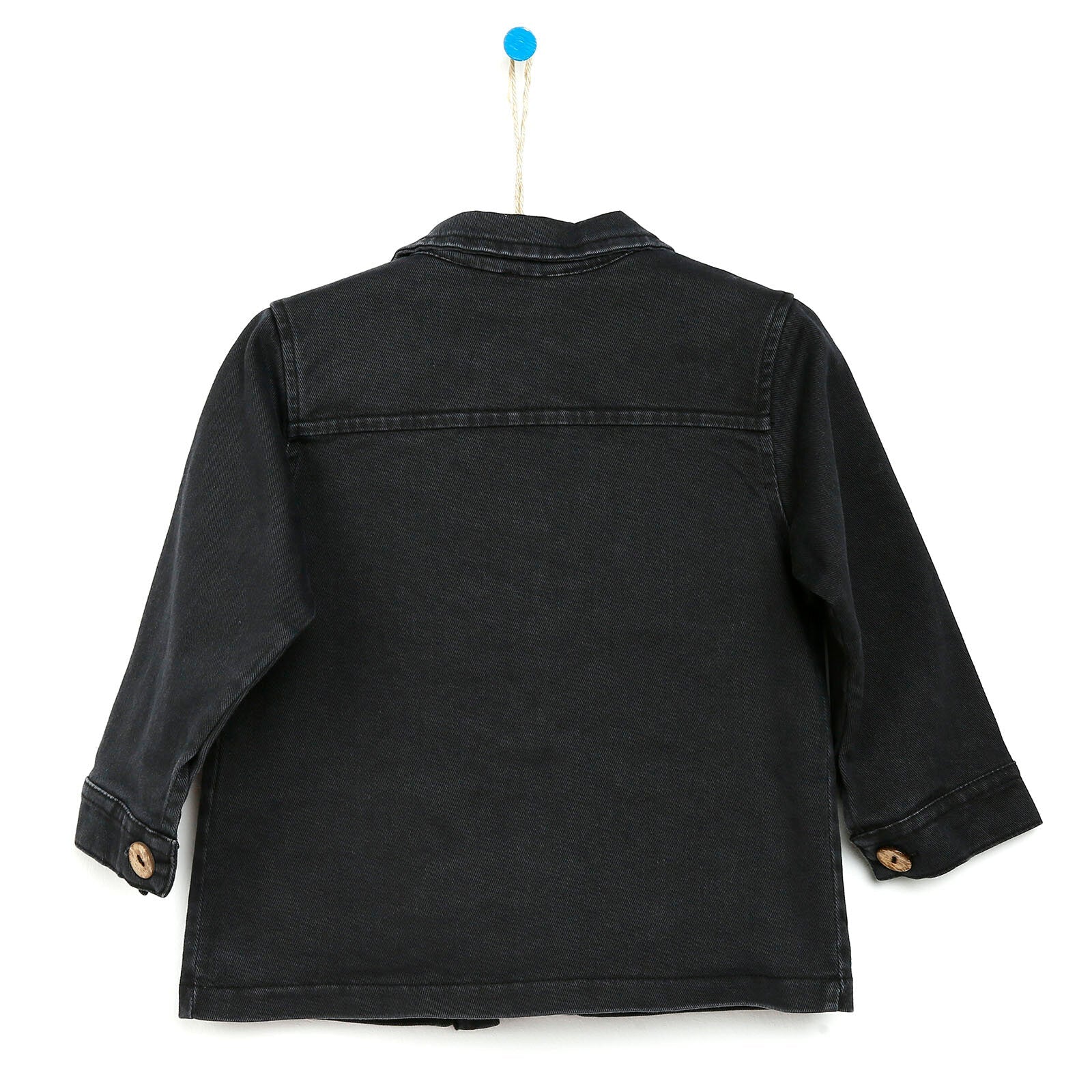 HelloBaby Basic Baby Boy Gabardine Jacket - Anthracite - mezetto ebebek ebebek