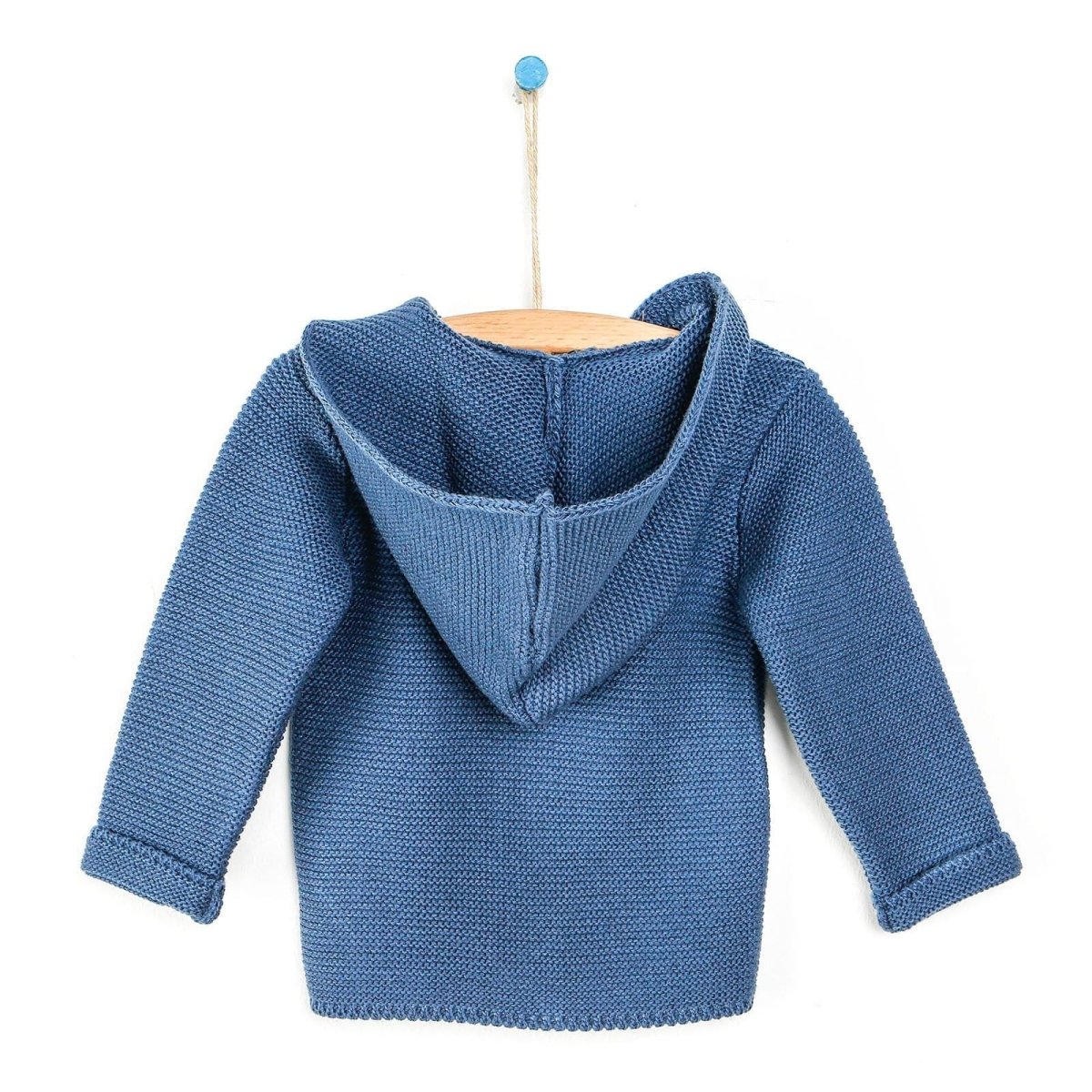 HelloBaby Basic Baby Boy Knit Cardigan - Indigo - mezetto ebebek ebebek
