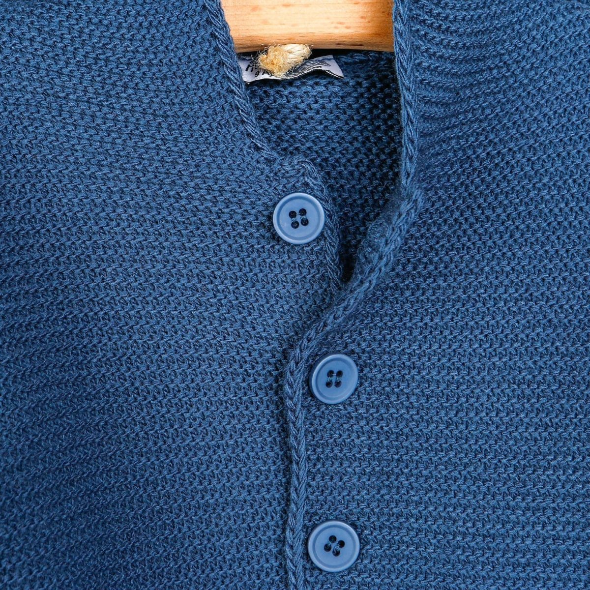 HelloBaby Basic Baby Boy Knit Cardigan - Indigo - mezetto ebebek ebebek