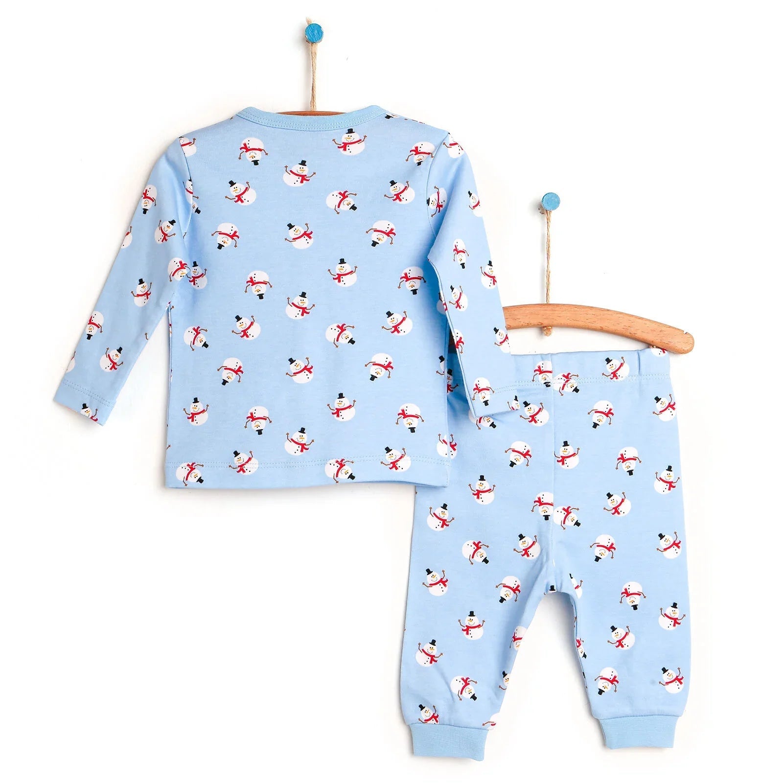 HelloBaby Basic Baby Boy Pyjamas Set - Blue - mezetto ebebek ebebek