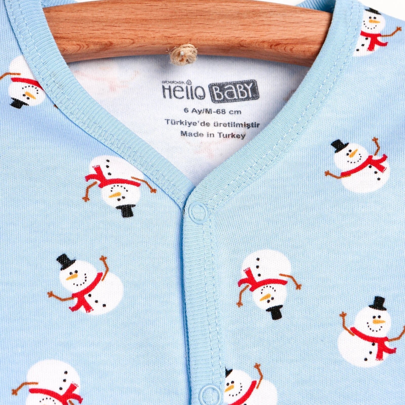 HelloBaby Basic Baby Boy Pyjamas Set - Blue - mezetto ebebek ebebek
