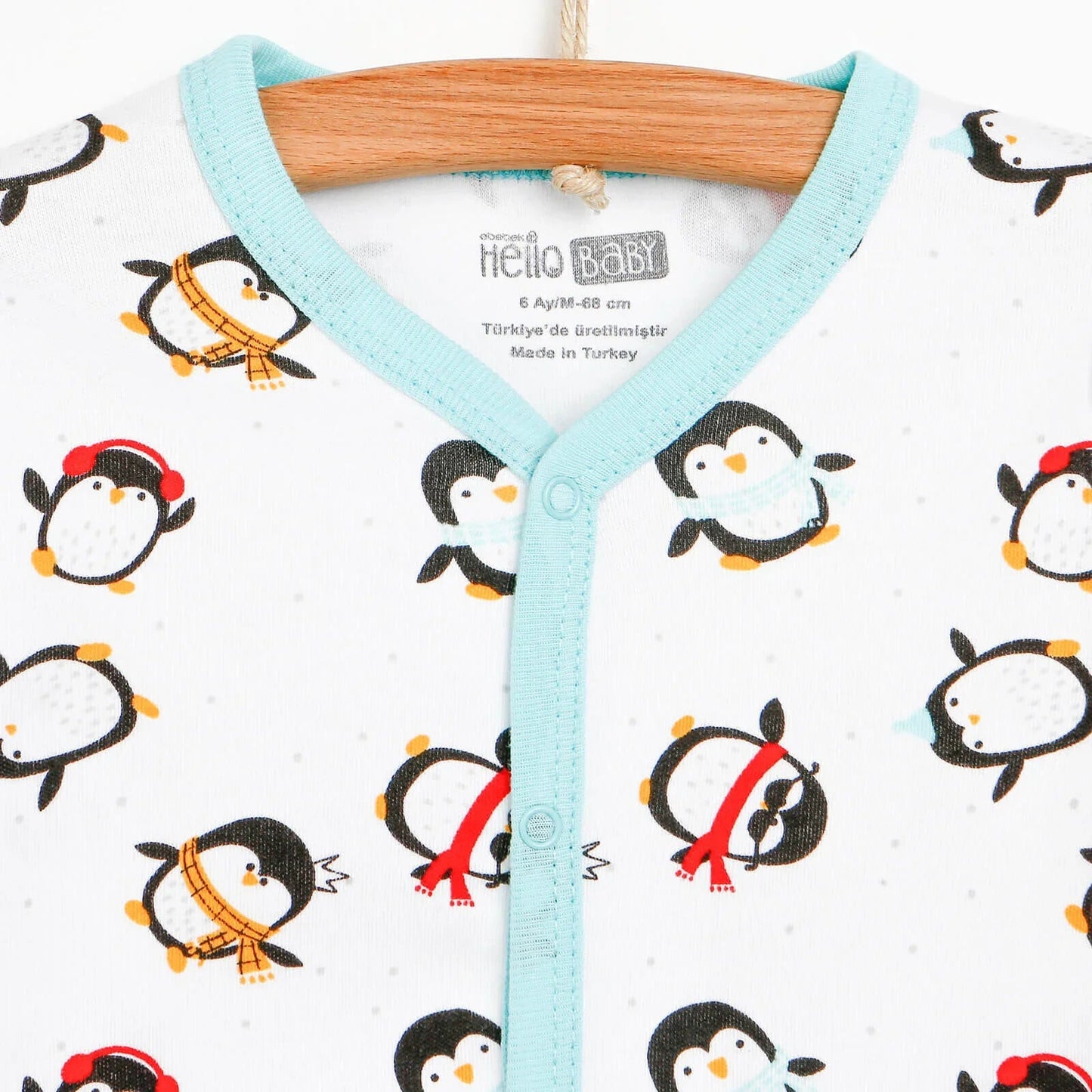 HelloBaby Basic Baby Boy Pyjamas Set - White - mezetto ebebek ebebek