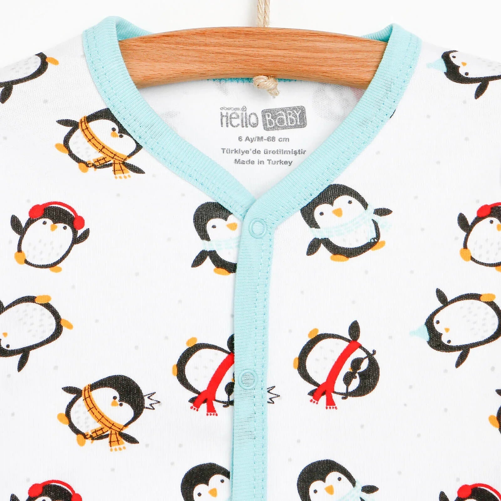 HelloBaby Basic Baby Boy Pyjamas Set - White - mezetto ebebek ebebek