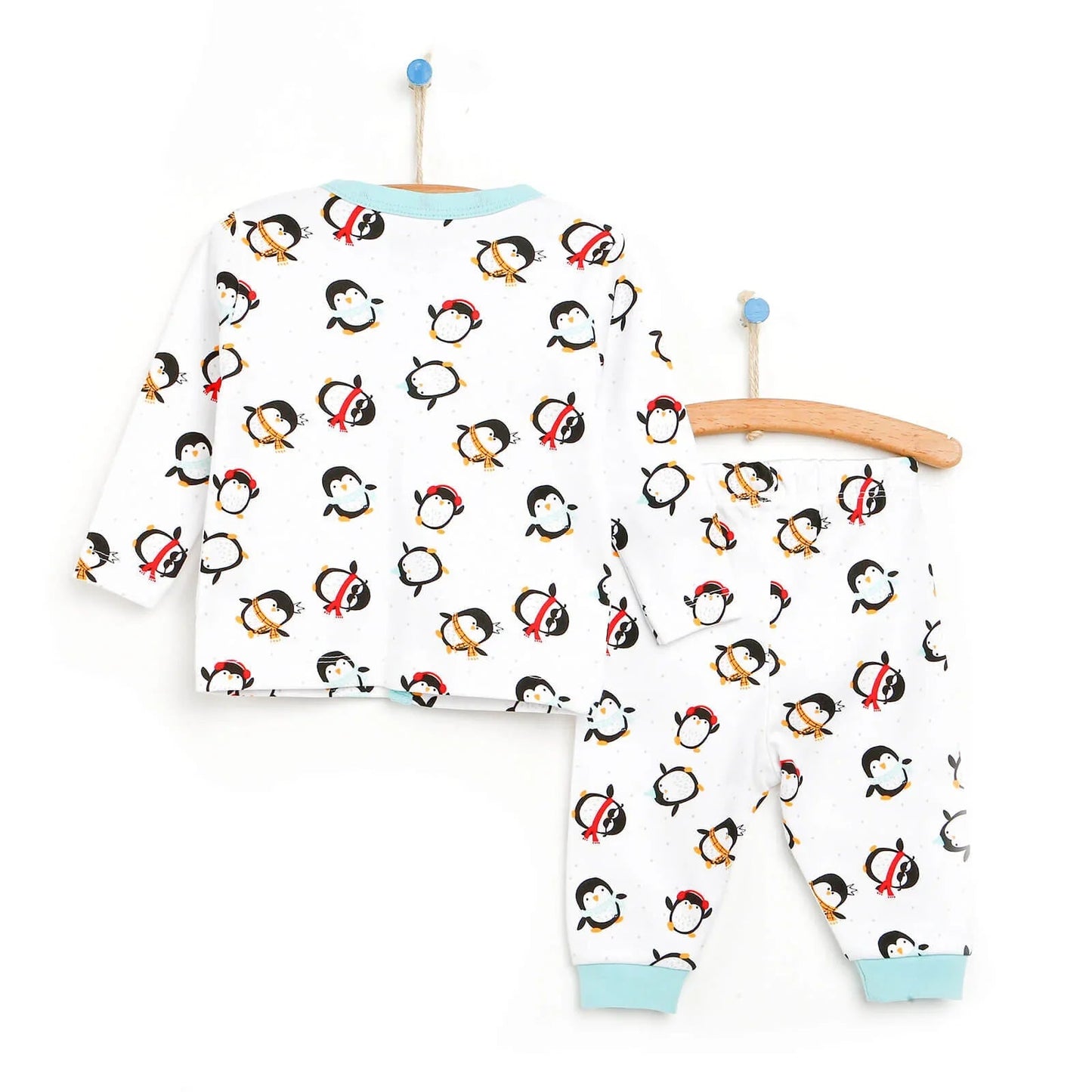 HelloBaby Basic Baby Boy Pyjamas Set - White - mezetto ebebek ebebek