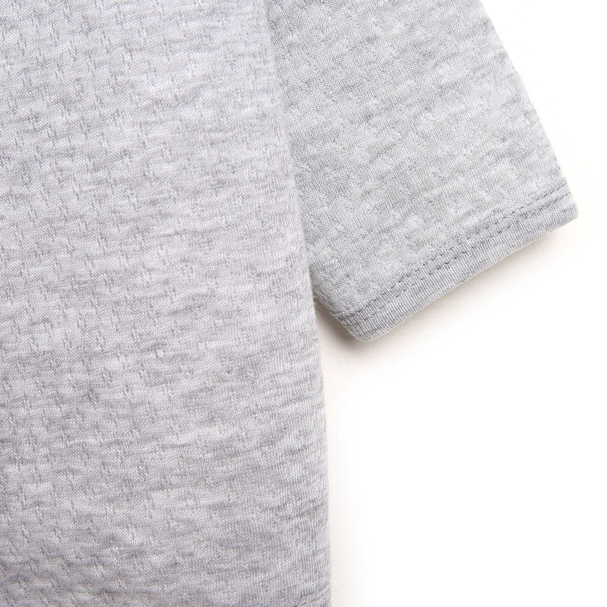 HelloBaby Basic Baby Boy Quilted Hooded - Grey Melange - mezetto ebebek ebebek