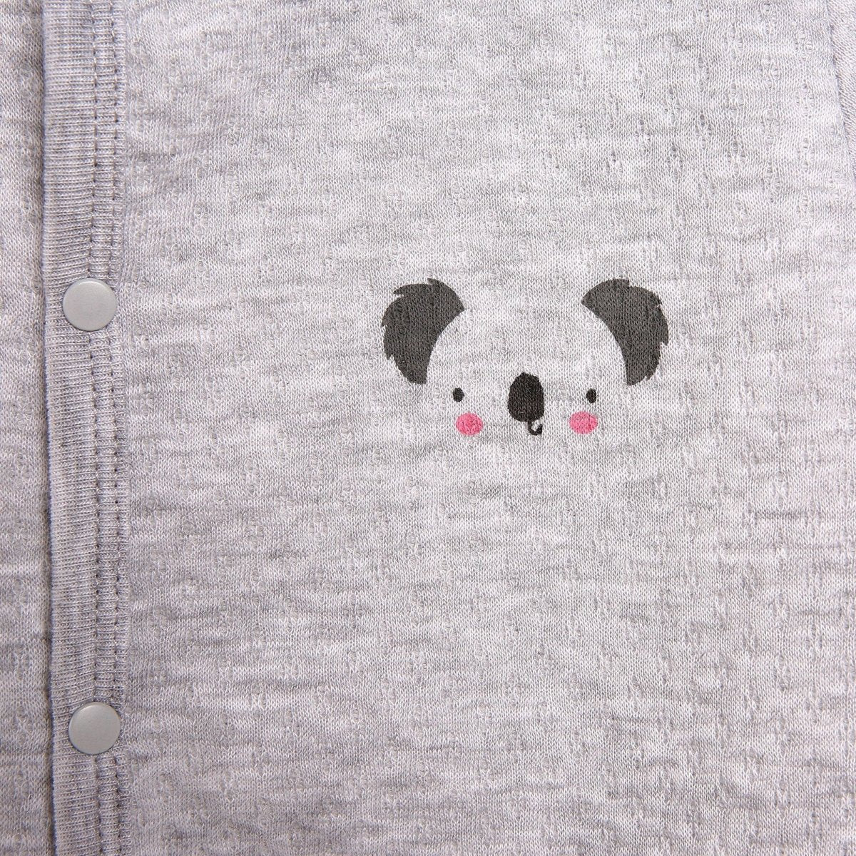 HelloBaby Basic Baby Boy Quilted Hooded - Grey Melange - mezetto ebebek ebebek
