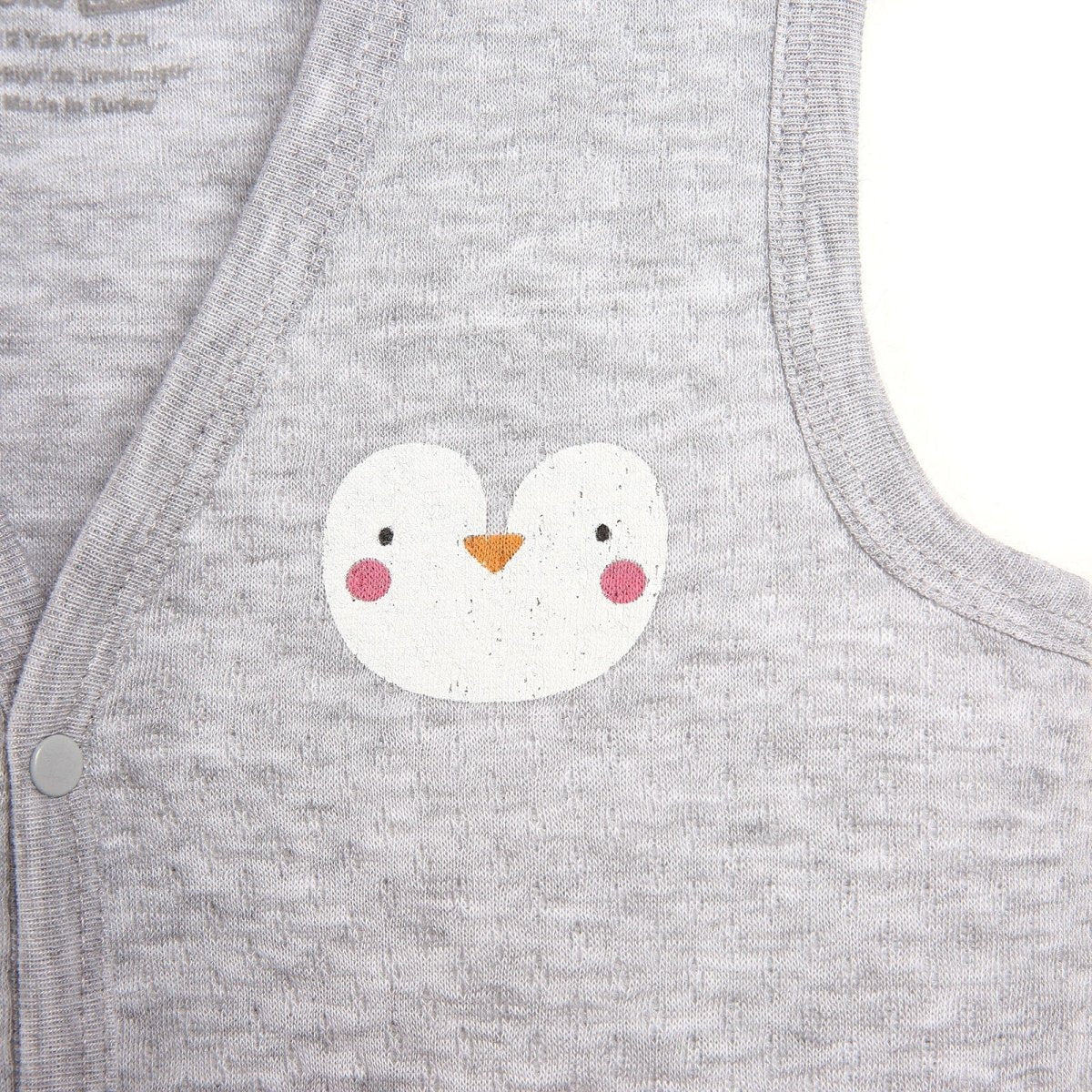 HelloBaby Basic Baby Boy Quilted Vest - Grey Melange - mezetto ebebek ebebek