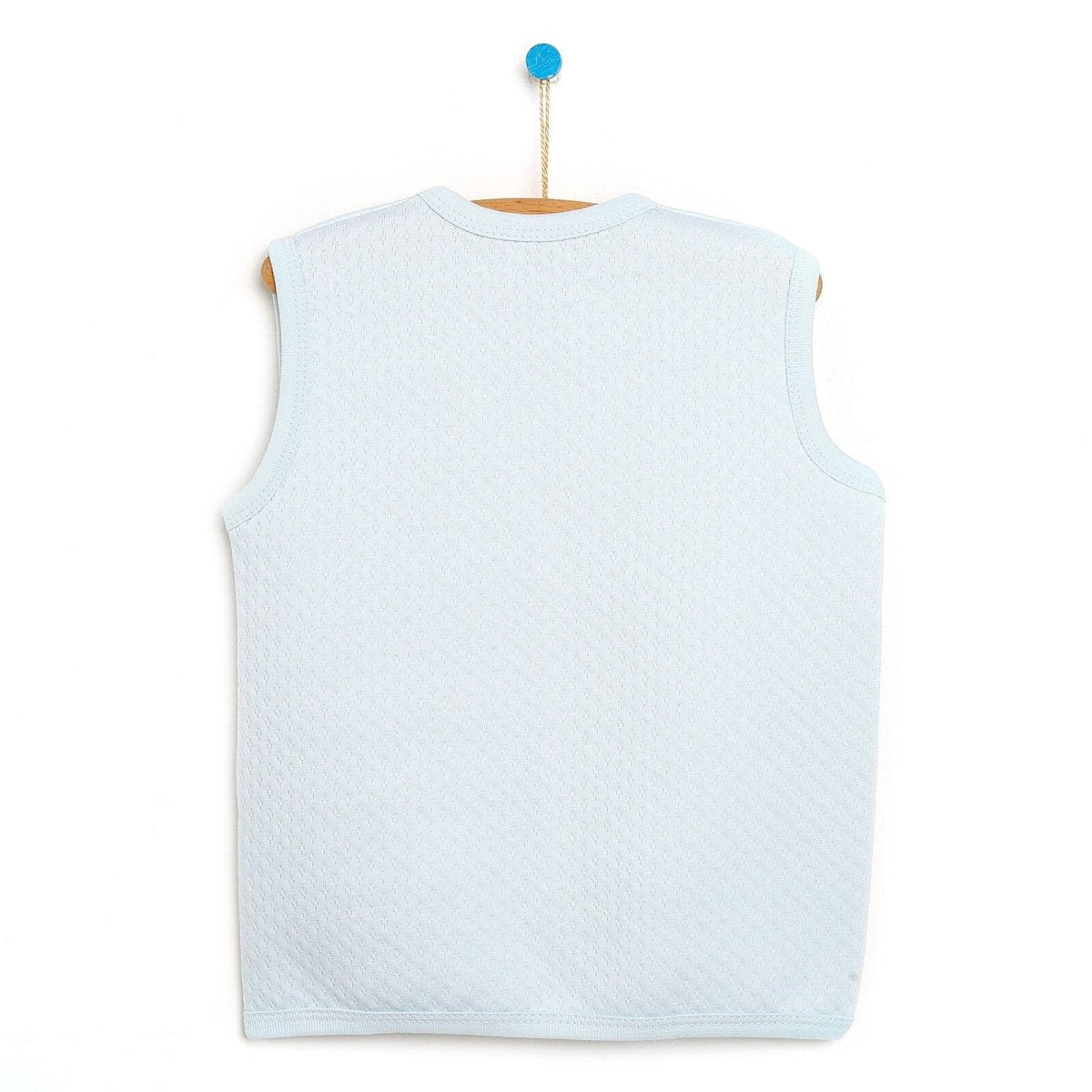 HelloBaby Basic Baby Boy Quilted Vest - Light Blue - mezetto ebebek ebebek