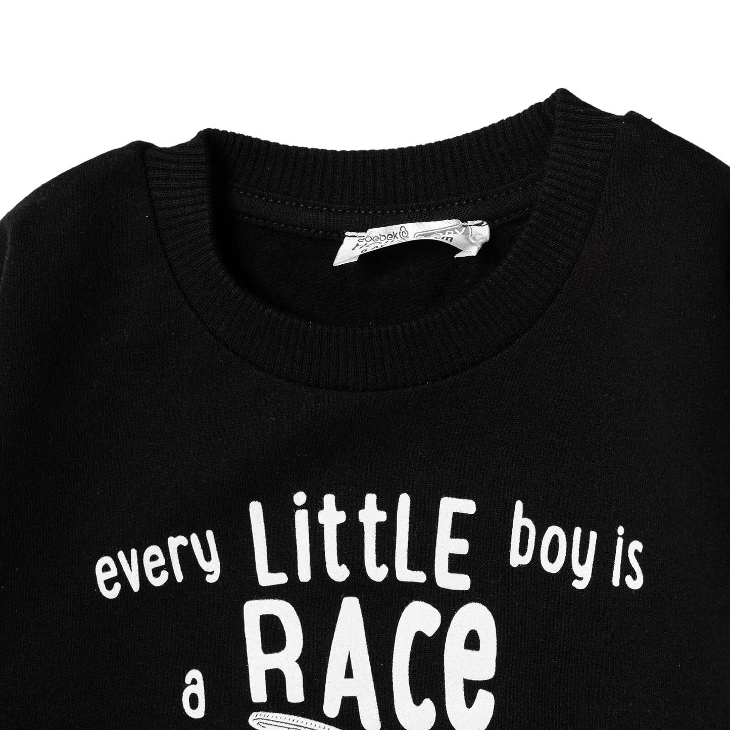 HelloBaby Basic Baby Boy Sweatshirt - Black - mezetto ebebek ebebek