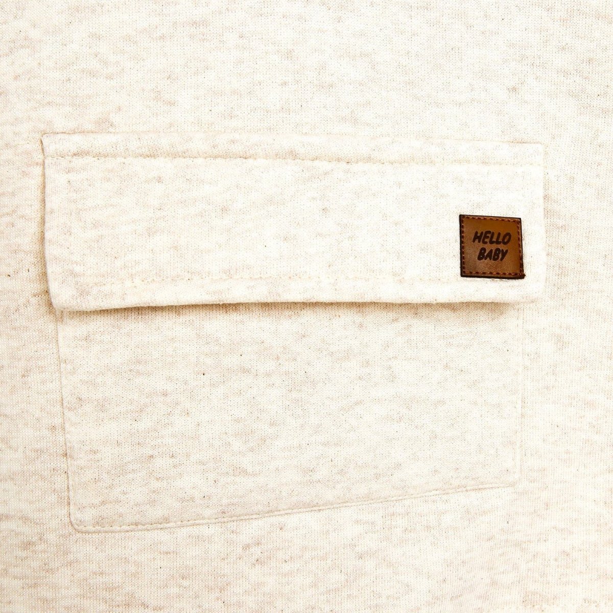 HelloBaby Basic Baby Boy Sweatshirt - Ecru - mezetto ebebek ebebek