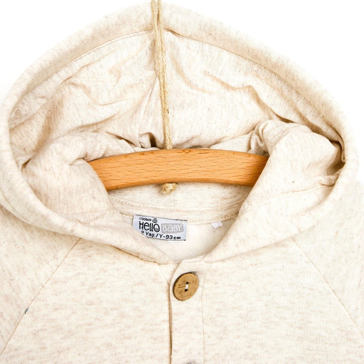 HelloBaby Basic Baby Boy Sweatshirt - Ecru - mezetto ebebek ebebek