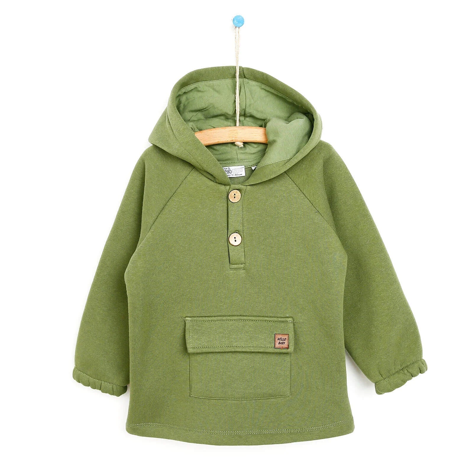 HelloBaby Basic Baby Boy Sweatshirt - Khaki - mezetto ebebek ebebek