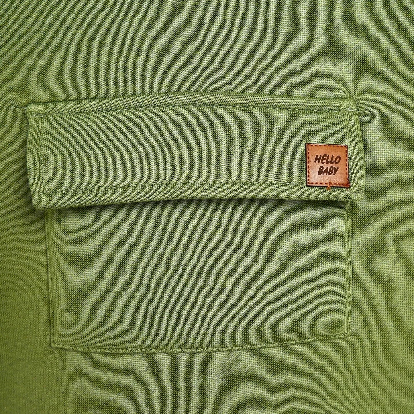 HelloBaby Basic Baby Boy Sweatshirt - Khaki - mezetto ebebek ebebek