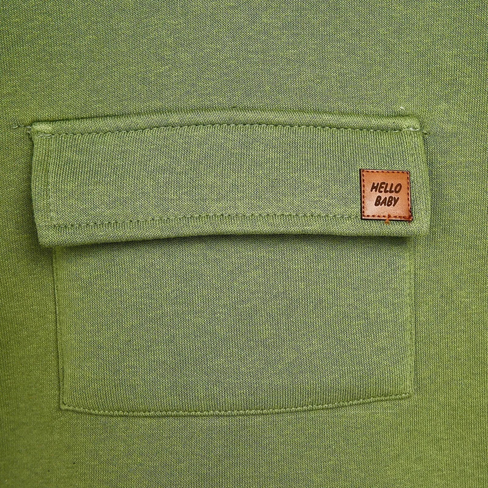 HelloBaby Basic Baby Boy Sweatshirt - Khaki - mezetto ebebek ebebek