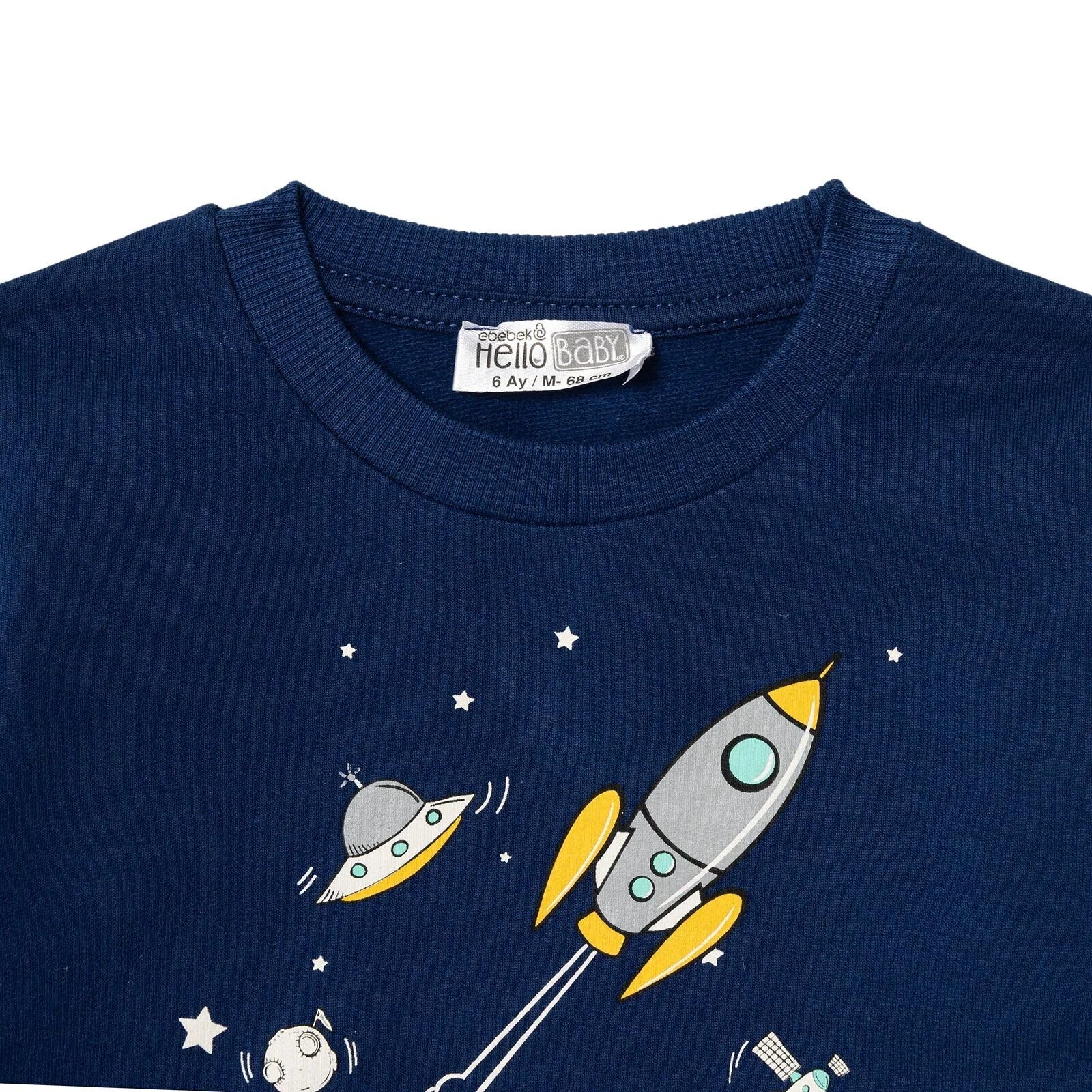 HelloBaby Basic Baby Boy Sweatshirt - Navy Blue - mezetto ebebek ebebek