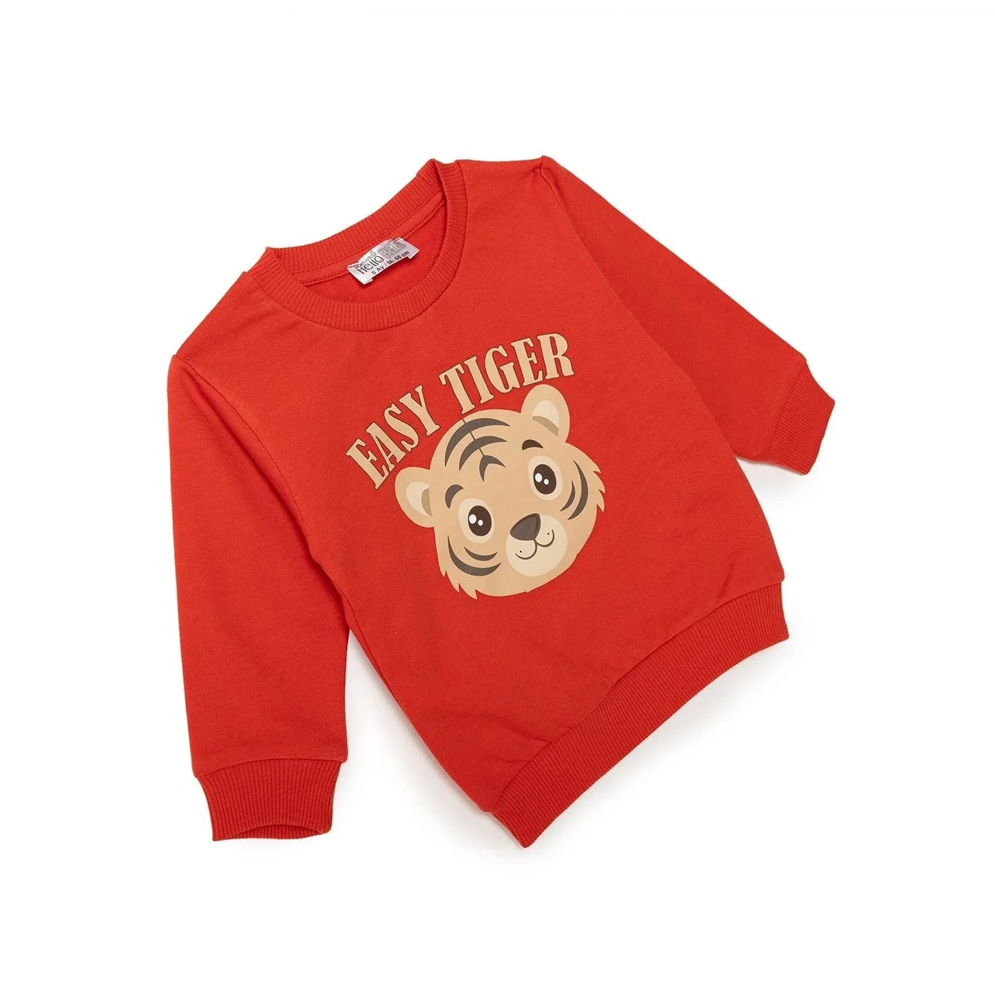 HelloBaby Basic Baby Boy Sweatshirt - Red - mezetto ebebek ebebek