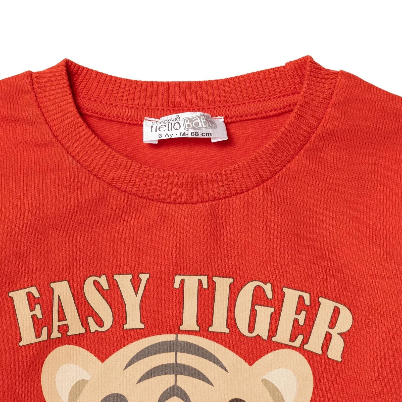 HelloBaby Basic Baby Boy Sweatshirt - Red - mezetto ebebek ebebek