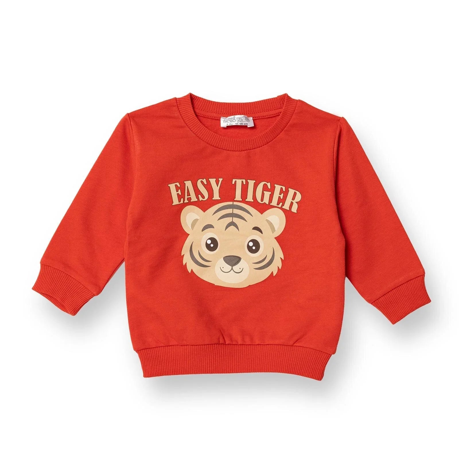 HelloBaby Basic Baby Boy Sweatshirt - Red - mezetto ebebek ebebek