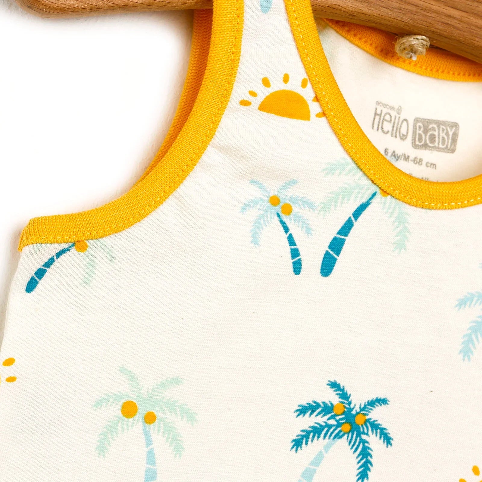 HelloBaby Basic Baby Boy Tank Top - Ecru - mezetto ebebek ebebek
