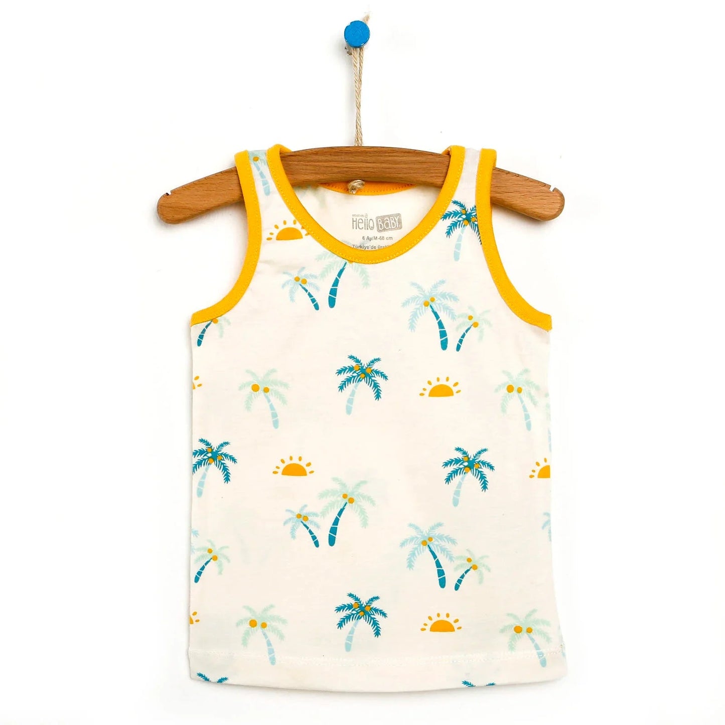 HelloBaby Basic Baby Boy Tank Top - Ecru - mezetto ebebek ebebek