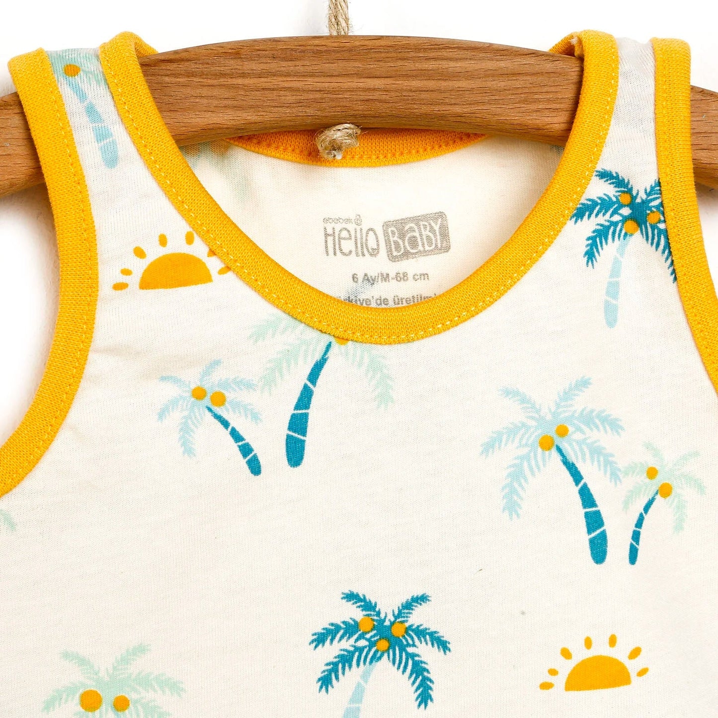 HelloBaby Basic Baby Boy Tank Top - Ecru - mezetto ebebek ebebek