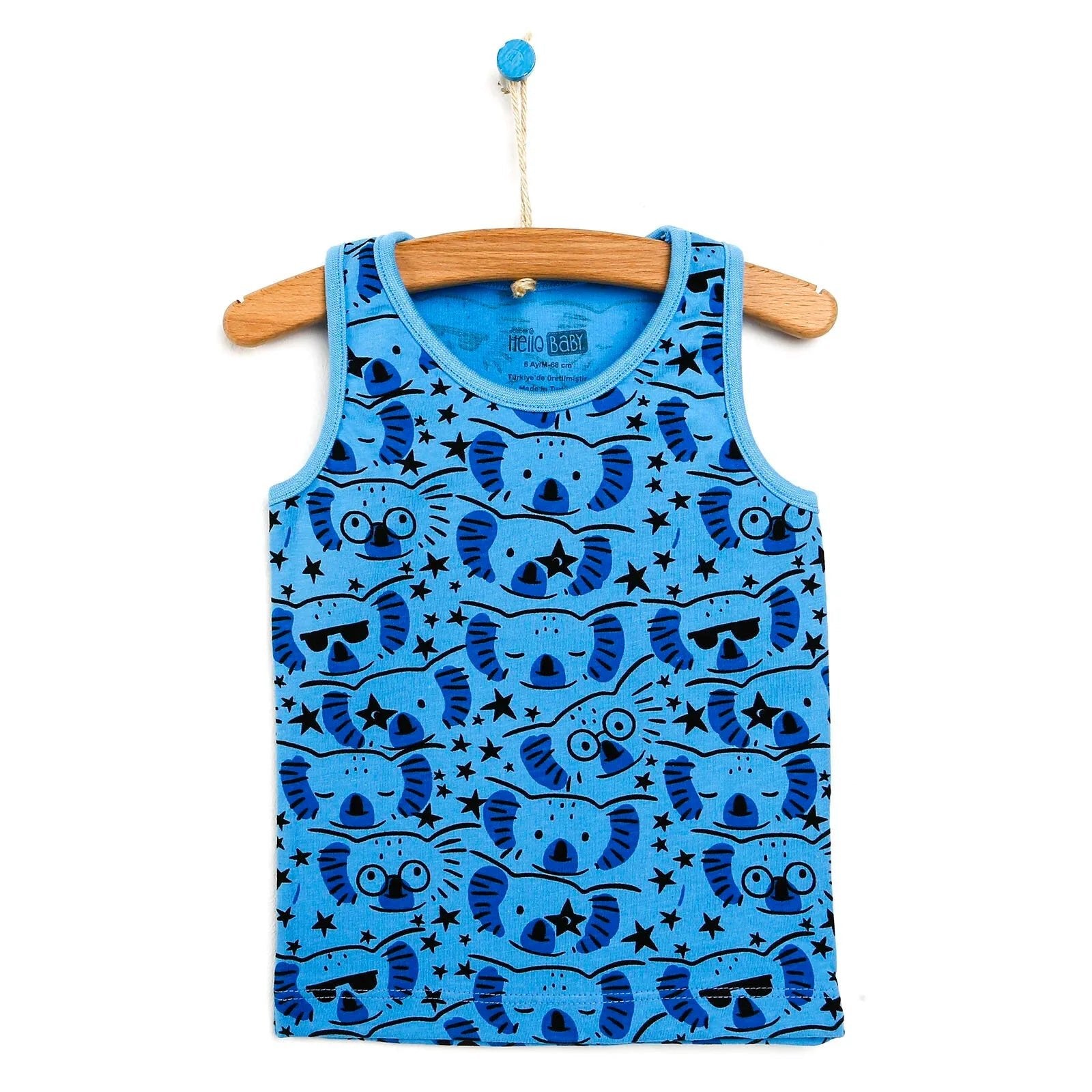 HelloBaby Basic Baby Boy Tank Top - Light Blue - mezetto ebebek ebebek