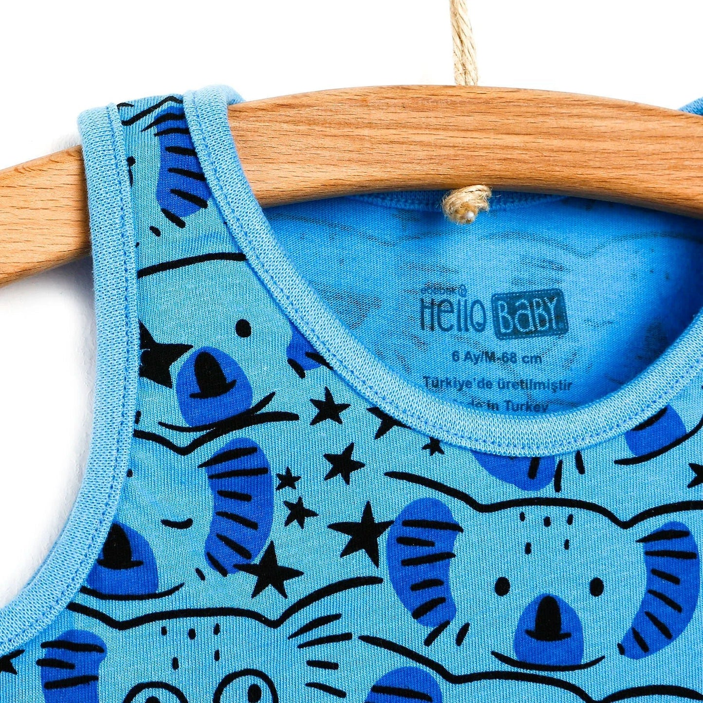 HelloBaby Basic Baby Boy Tank Top - Light Blue - mezetto ebebek ebebek