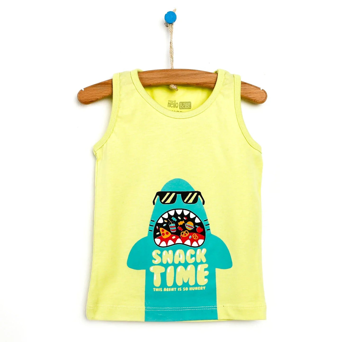 HelloBaby Basic Baby Boy Tank Top - Light Green - mezetto ebebek ebebek