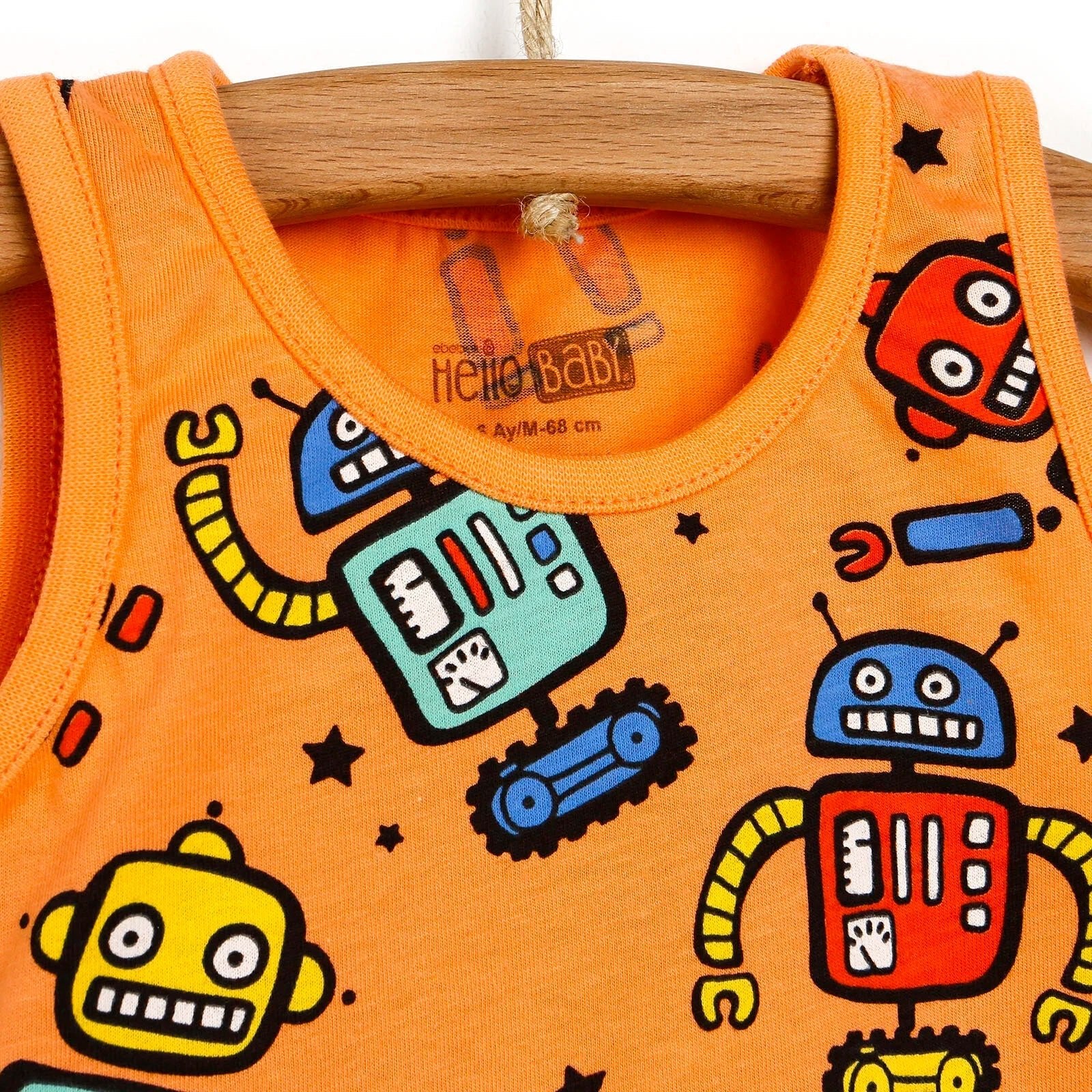 HelloBaby Basic Baby Boy Tank Top - Salmon - mezetto ebebek ebebek