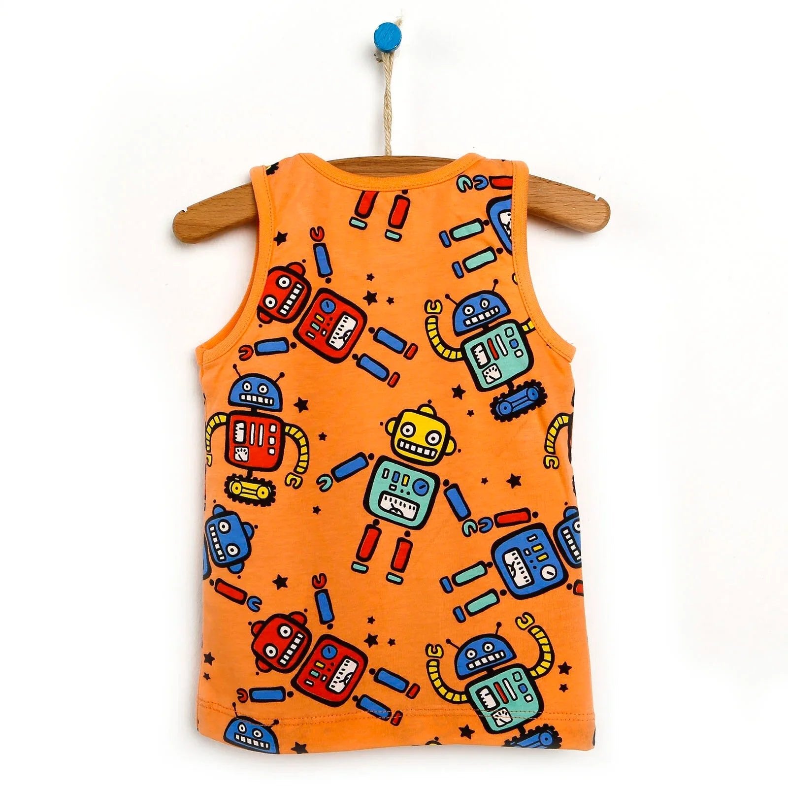 HelloBaby Basic Baby Boy Tank Top - Salmon - mezetto ebebek ebebek