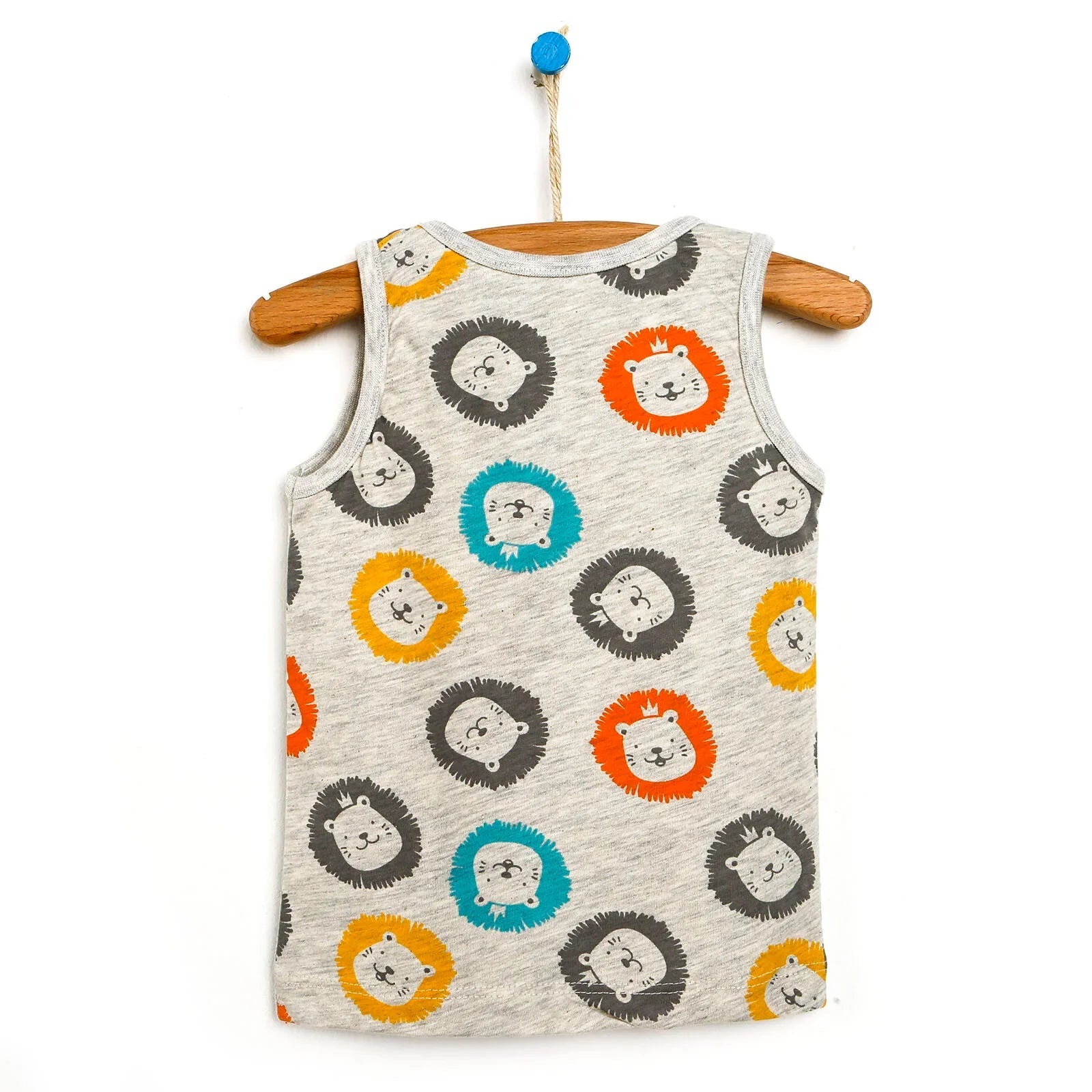 HelloBaby Basic Baby Boy Tank Top - Snow Melange - mezetto ebebek ebebek