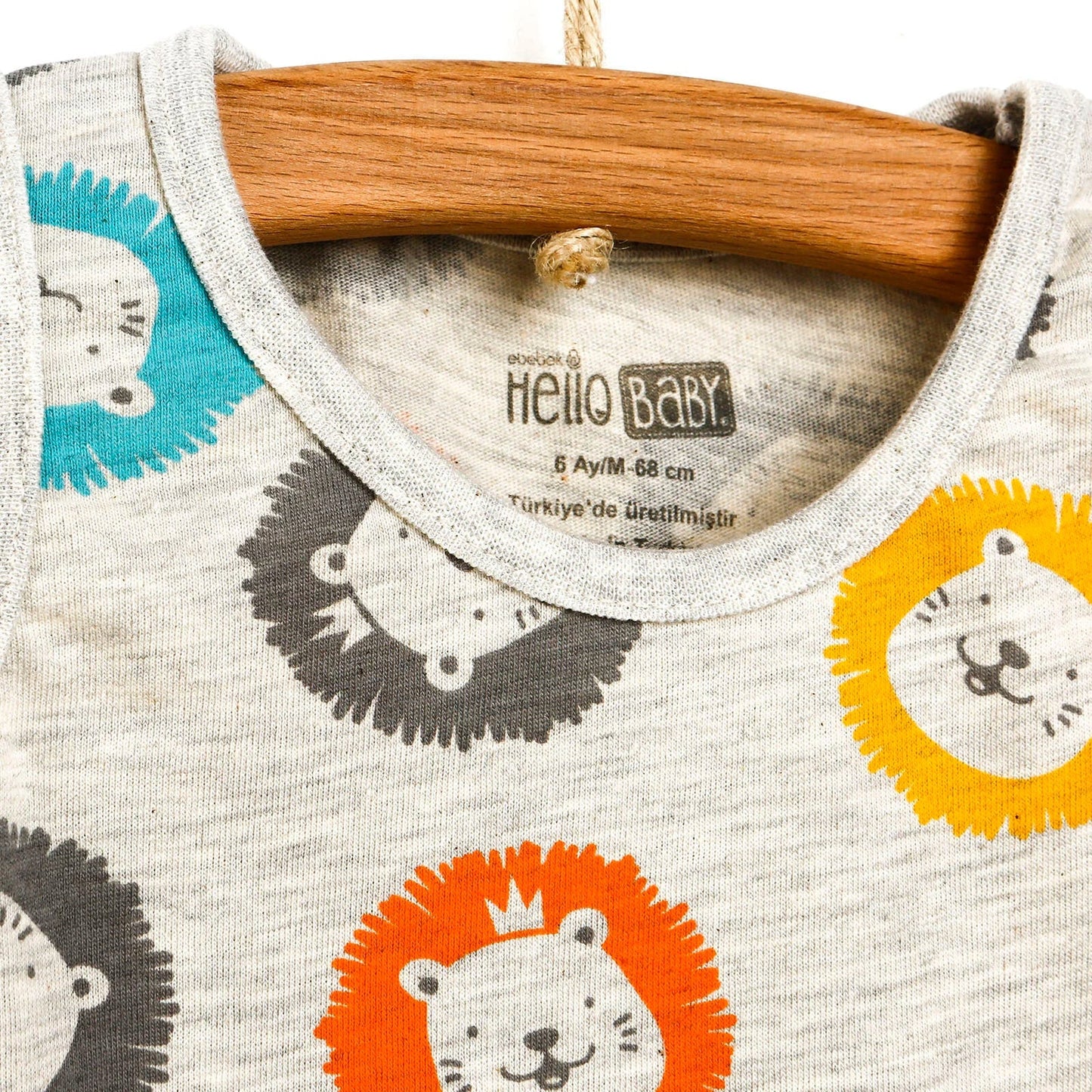 HelloBaby Basic Baby Boy Tank Top - Snow Melange - mezetto ebebek ebebek