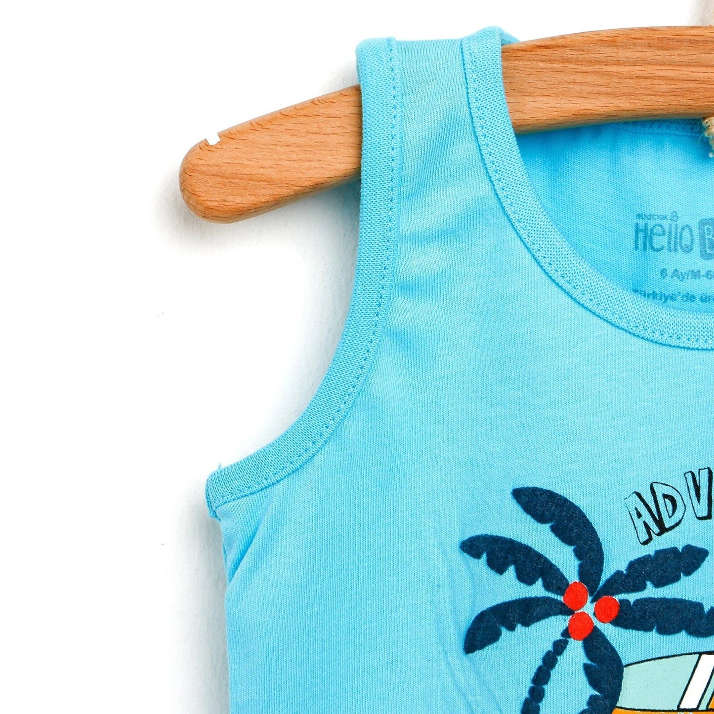 HelloBaby Basic Baby Boy Tank Top - Turquois - mezetto ebebek ebebek