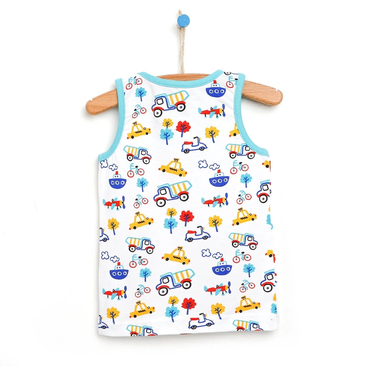 HelloBaby Basic Baby Boy Tank Top - White - mezetto ebebek ebebek