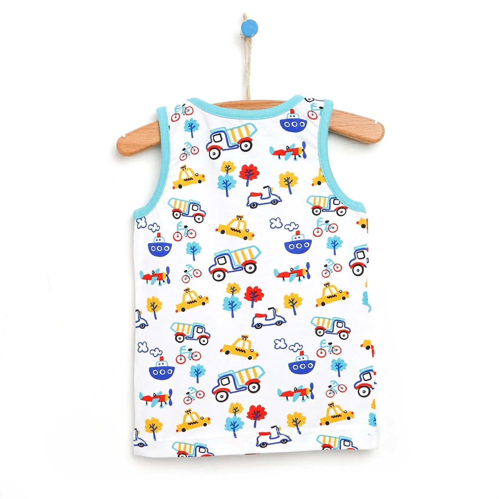 HelloBaby Basic Baby Boy Tank Top - White - mezetto ebebek ebebek
