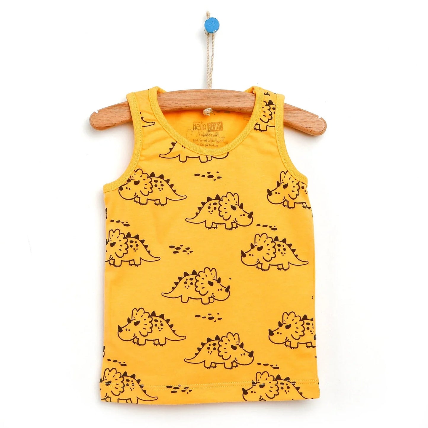 HelloBaby Basic Baby Boy Tank Top - Yellow - mezetto ebebek ebebek