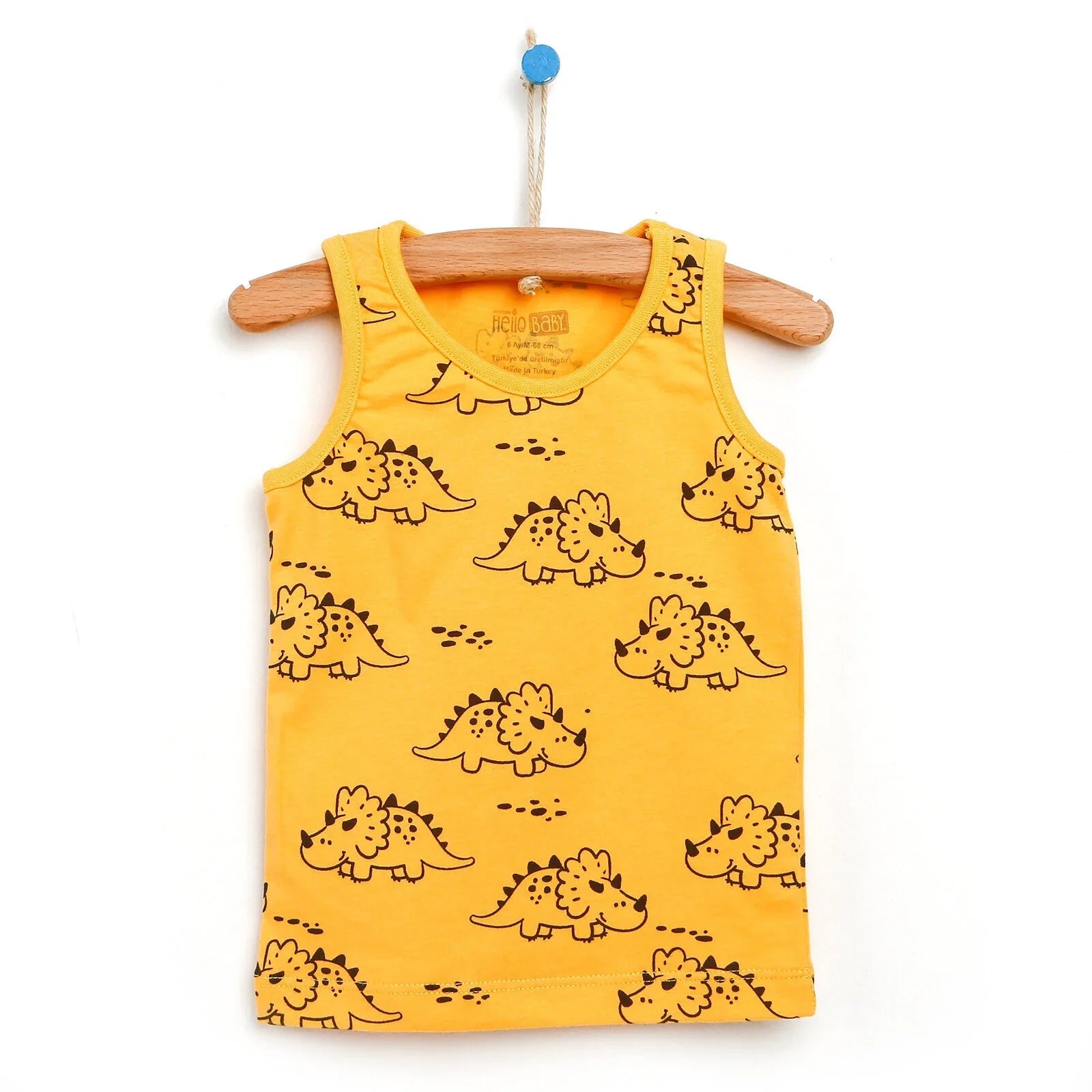 HelloBaby Basic Baby Boy Tank Top - Yellow - mezetto ebebek ebebek