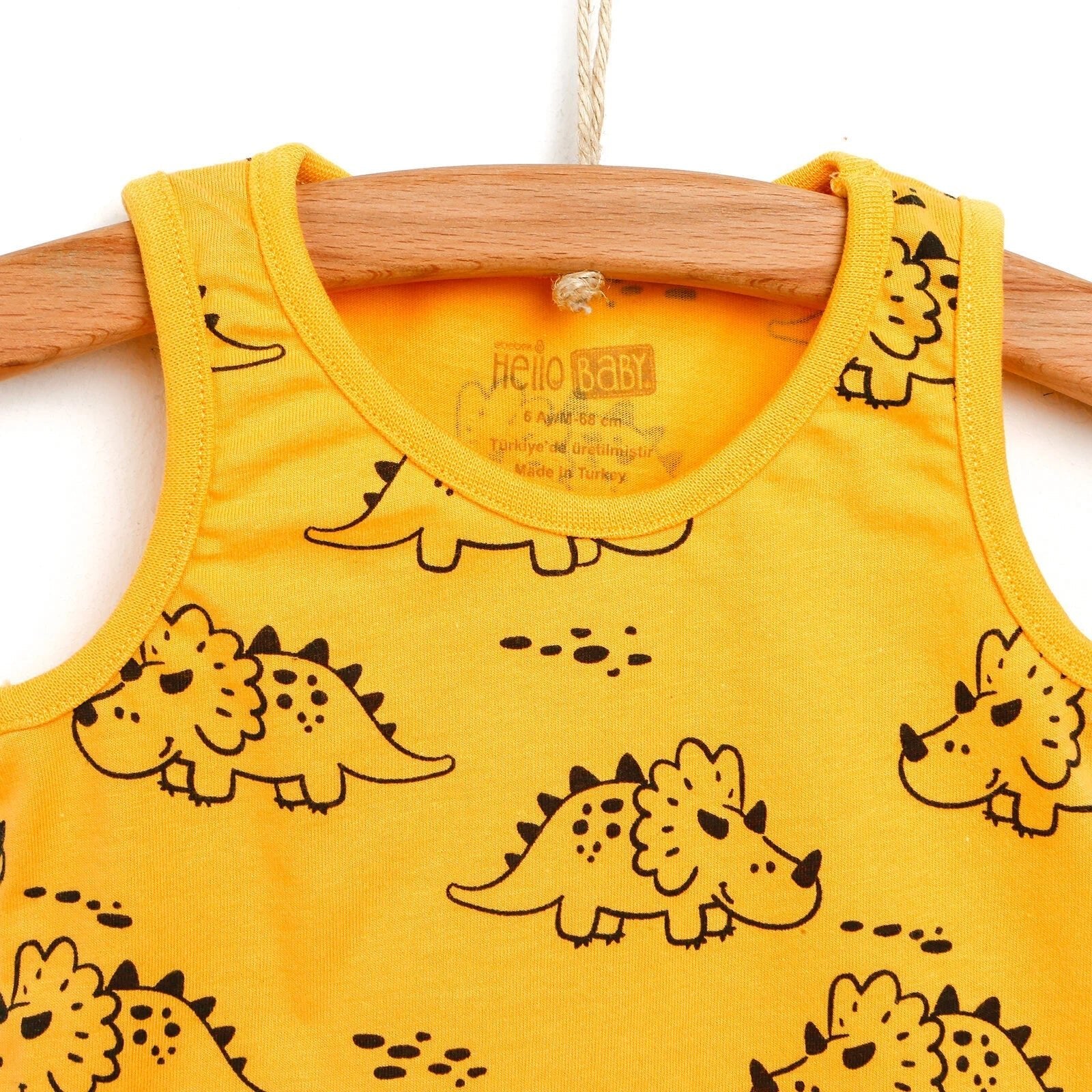 HelloBaby Basic Baby Boy Tank Top - Yellow - mezetto ebebek ebebek