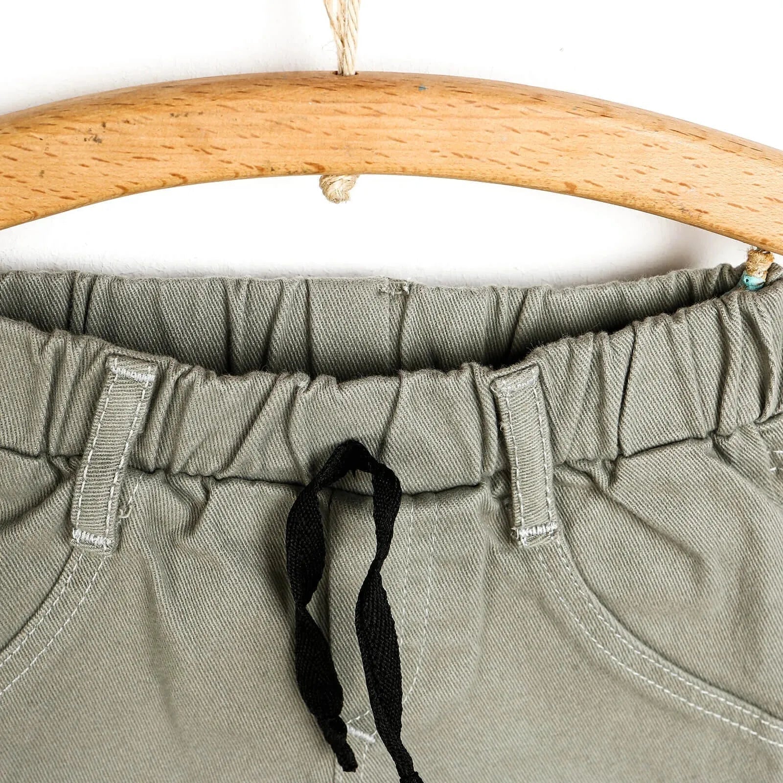 HelloBaby Basic Baby Boy Woven Pants - Dark Green - mezetto ebebek ebebek