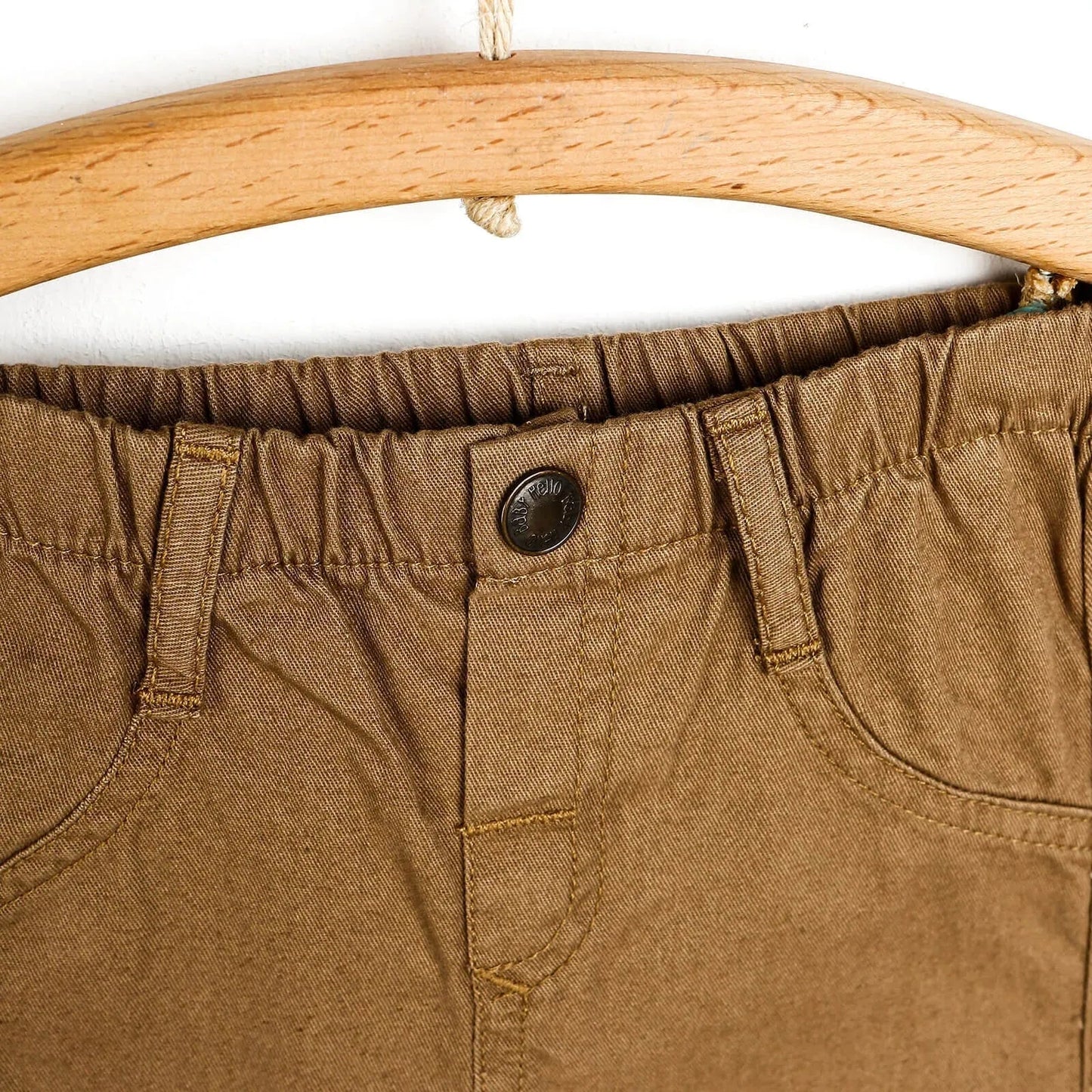 HelloBaby Basic Baby Boy Woven Pants - Light Brown - mezetto ebebek ebebek