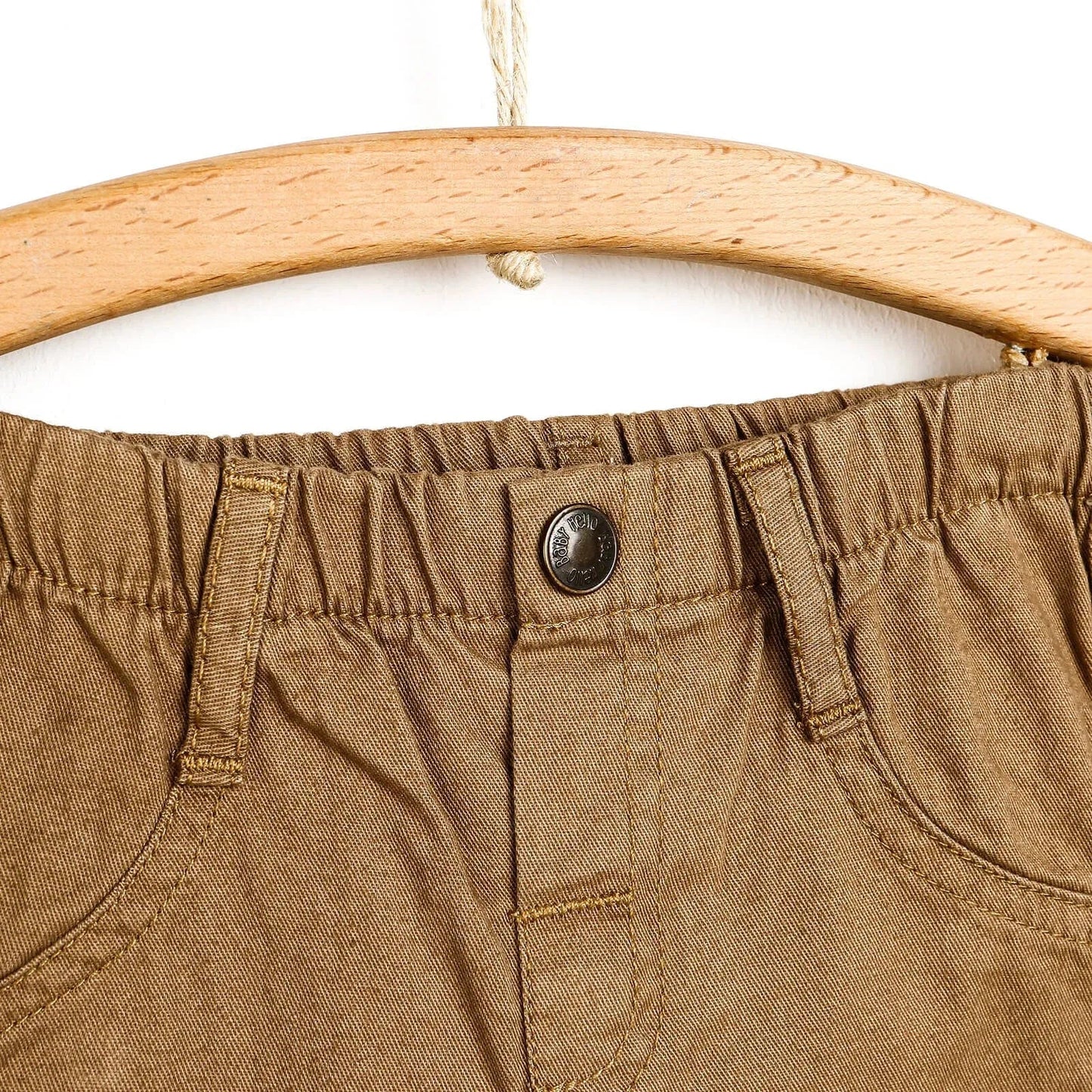 HelloBaby Basic Baby Boy Woven Pants - Light Brown - mezetto ebebek ebebek