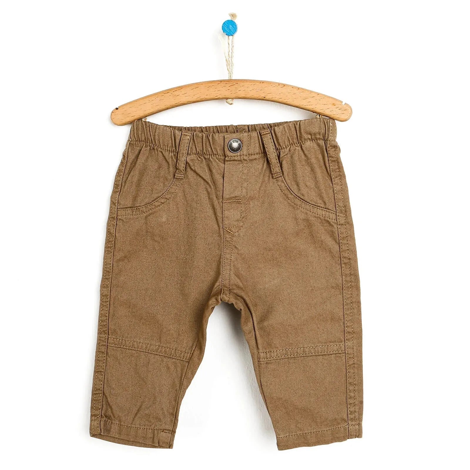 HelloBaby Basic Baby Boy Woven Pants - Light Brown - mezetto ebebek ebebek